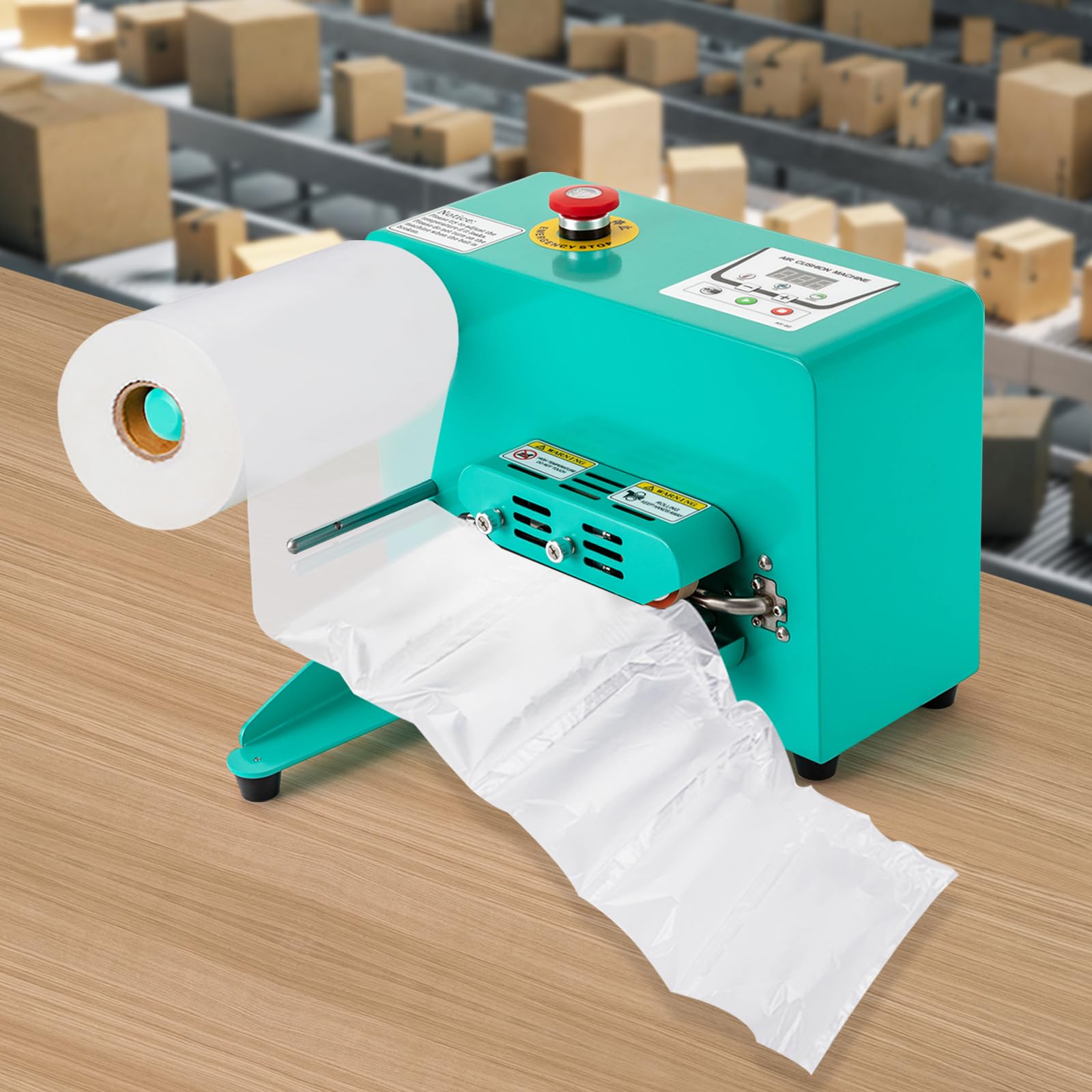 High-Speed Air Cushion Machine 52.49 ft/min - 110V Portable Air Pillow Maker for Inflatable Packaging - Perfect for E-Commerce Shipping, Fragile Item Protection & Moving Supplies