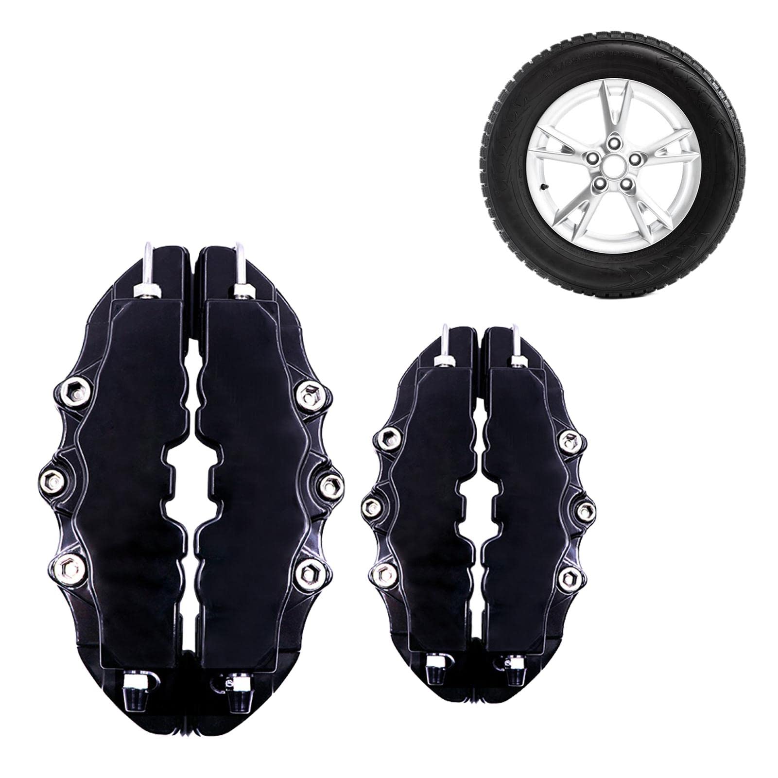 High-Performance Red Brake Caliper Covers - Universal Front & Rear Disc Brake Protectors for Cars, Trucks & SUVs | Enhance Style & Protection for Daily Driving, Racing & Show Cars