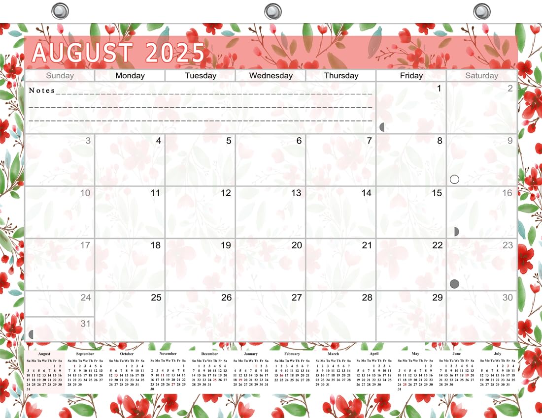 2025-2026 Student Academic Planner | 12-Month College Calendar for 3-Ring Binder, Desk or Wall | School & Office Organization | Made in USA (Edition #020) - Perfect for Class Scheduling, Homework Tracking & Time Management
