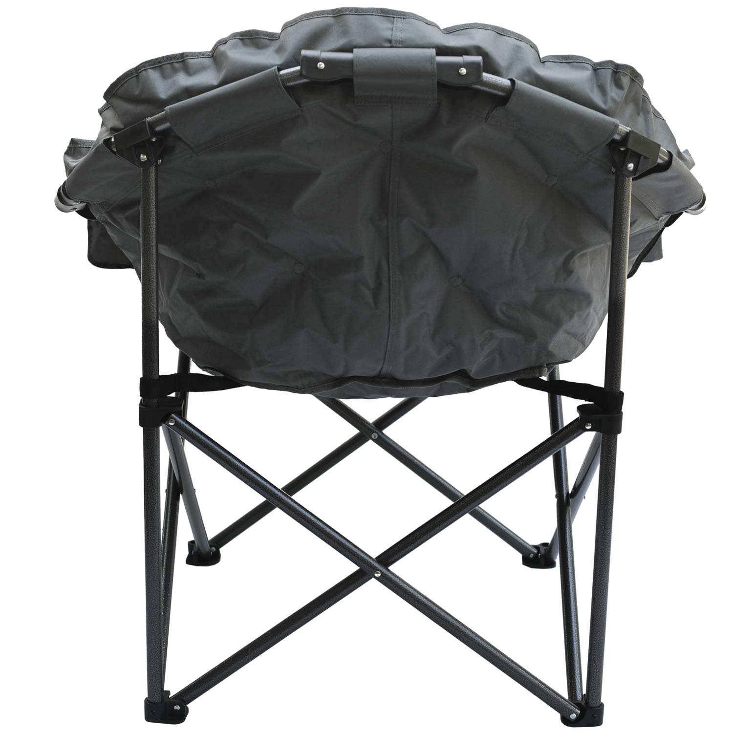 KHORE Heavy Duty Steel Folding Camping Chair - Oversized Moon Saucer Chair with Carry Bag for Outdoor, Hiking, Beach, Picnic, Backyard & Patio Use