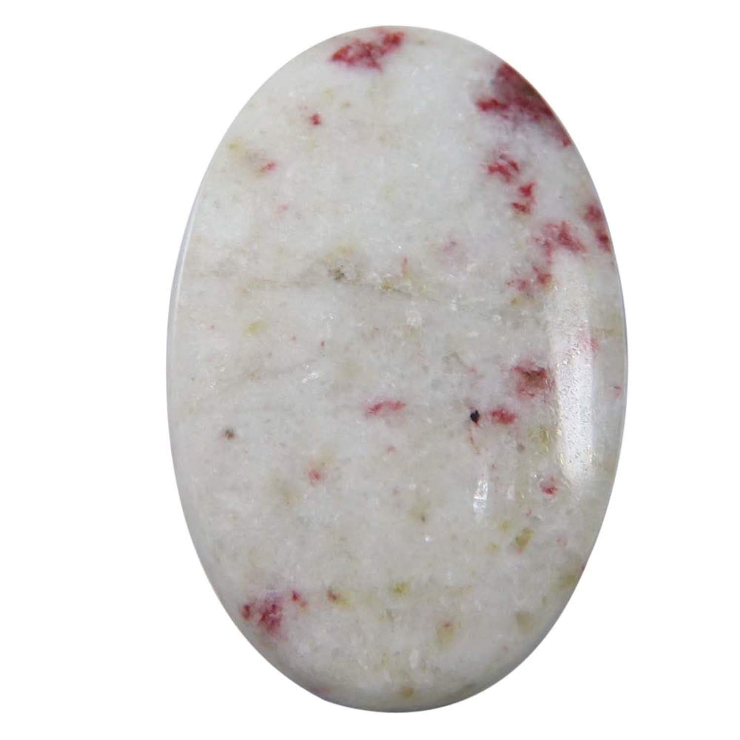 Natural Cinnabar Jasper Oval Cabochon Loose Gemstone 30.5cts for Jewelry Making - Healing Stone for Meditation, Energy Work & Spiritual Practices (MA96)