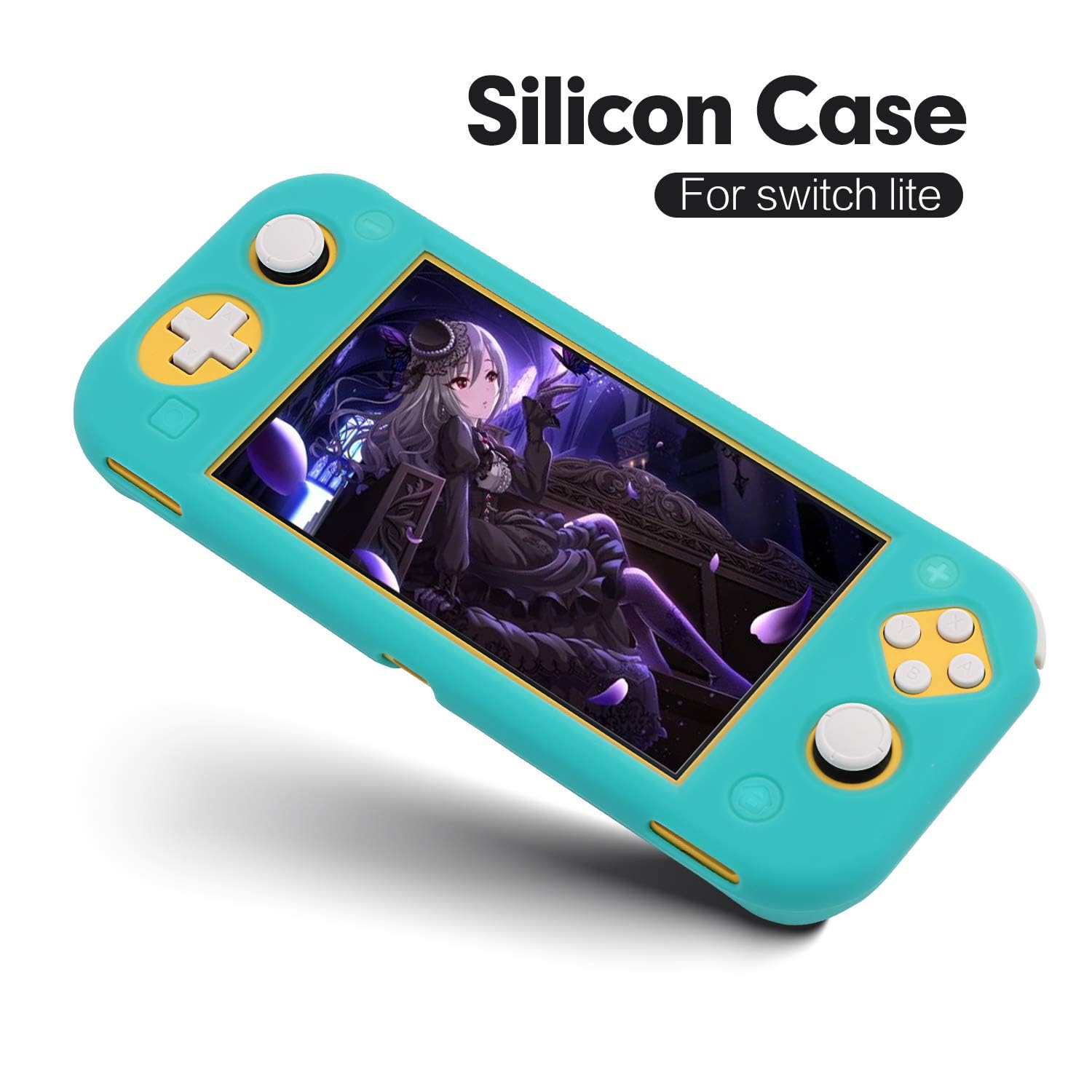 Durable Silicone Grip Case for Nintendo Switch Lite - Shockproof & Anti-Slip Protection Cover for Gaming on the Go, Travel & Daily Use