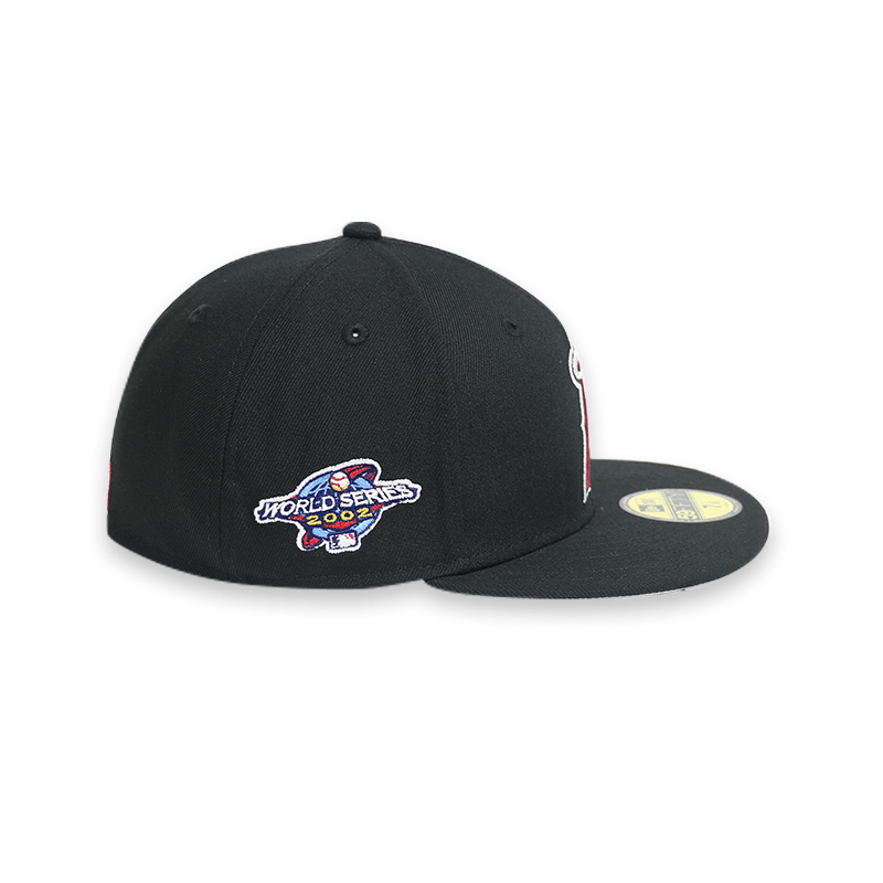Los Angeles Angels 2002 World Series Black 59FIFTY Fitted Baseball Cap for Men - Official MLB Hat for Sports Fans & Casual Wear
