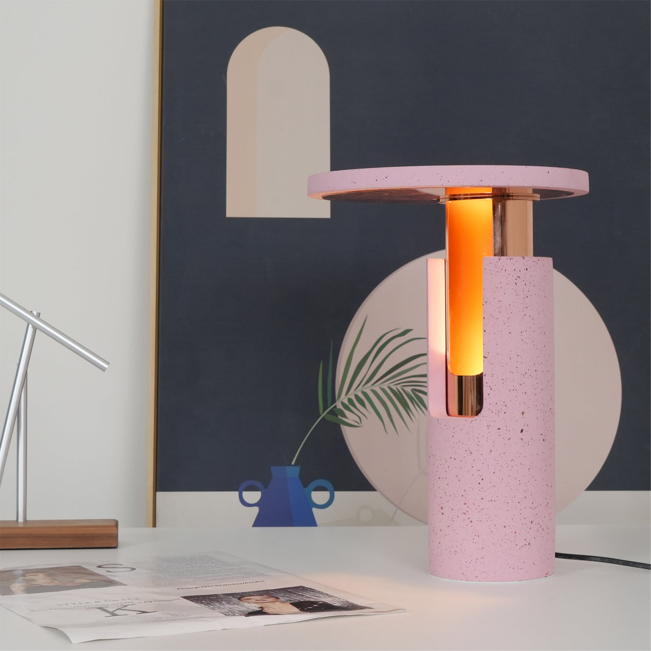 Ambra Table Lamp - Modern LED Nightstand Light with USB Port, Adjustable Brightness for Bedroom, Living Room, and Office | Perfect for Reading, Working, and Relaxing