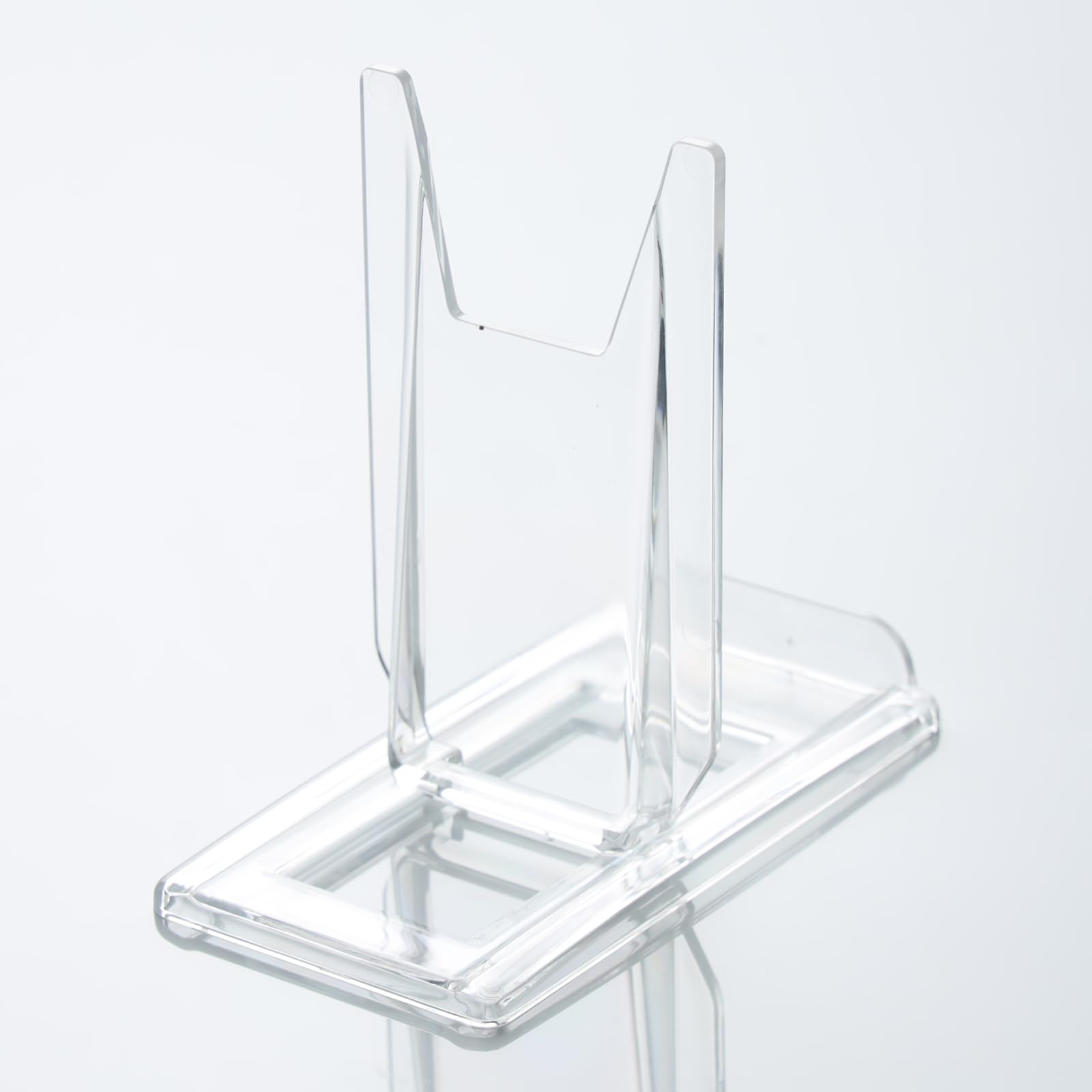 10 Pack Adjustable Acrylic Display Easel Stands - Multi-Purpose Holder for Books, Albums, CDs, Video Games, Comics, Sports Cards, Plates & Photos - Perfect for Home Decor, Retail Displays & Gift Showcases