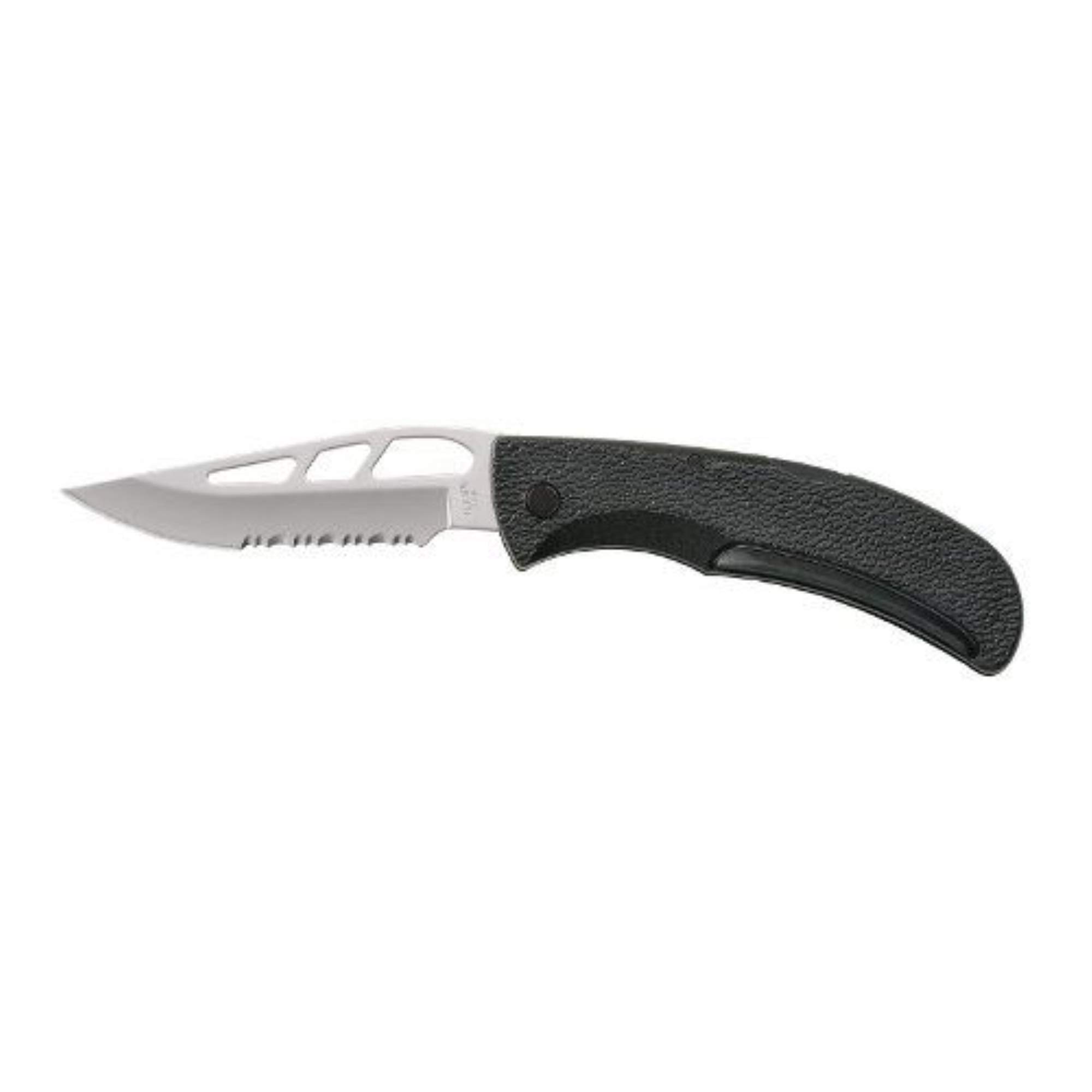 Serrated Knife with Skeleton Handle - Easy Grip & Sharp Blade for Camping, Hiking, and Outdoor Survival