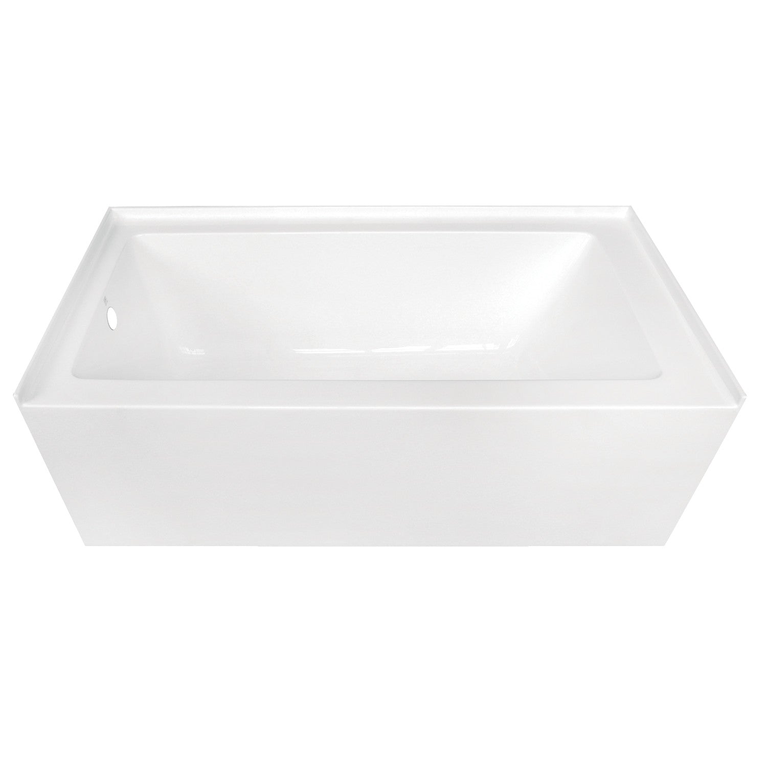 Aqua Eden VTDE603122L 60-Inch Acrylic Rectangular 3-Wall Alcove Bathtub - Left Hand Drain, Glossy White - Perfect for Modern Bathroom Renovations & Spa-Like Relaxation