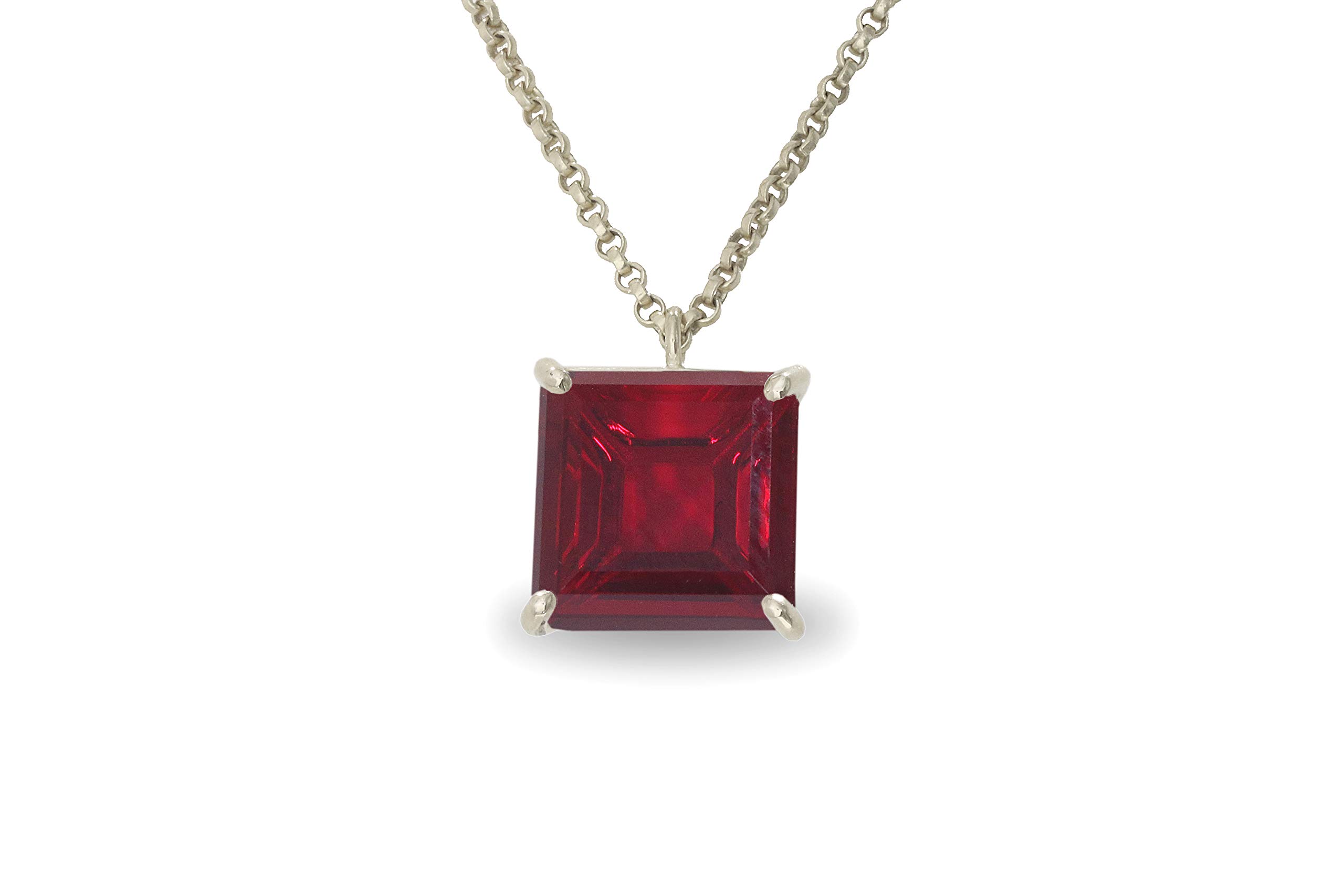 14K Yellow Gold Vibrant Garnet Necklace for Women - January Birthstone Jewelry - Handcrafted Custom Necklace Gift for Mom, Sister, Wife - Perfect for Everyday Wear, Special Occasions & Fashion Accessories