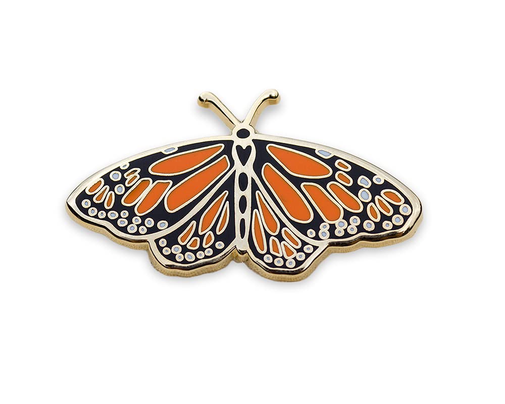 Monarch Butterfly Enamel Pin - Elegant Lapel Pin Badge for Women & Men - Perfect for Jackets, Bags, Hats & Gifts