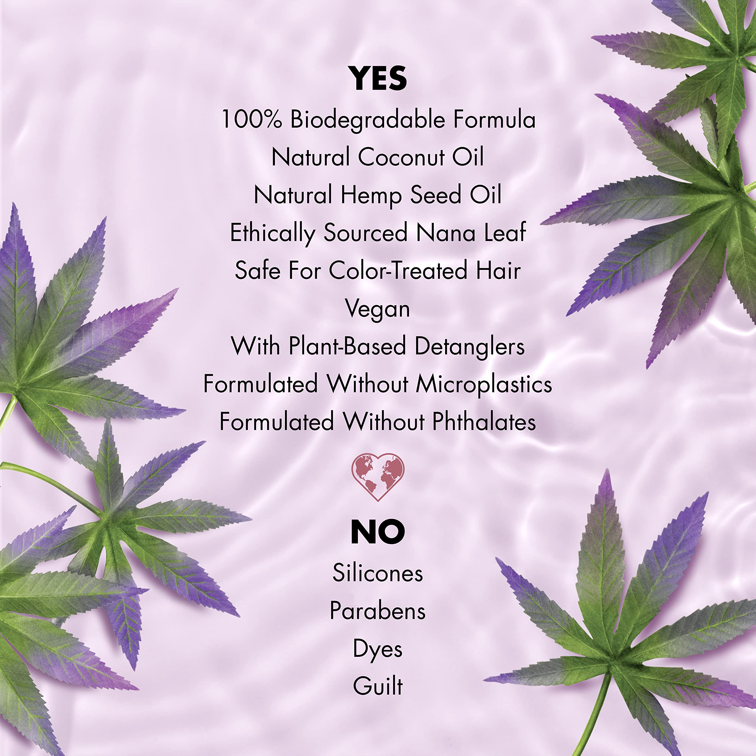 Love Beauty and Planet Hydrating Conditioner with Hemp Seed Oil & Nana Leaf - 100% Biodegradable, Vegan, Silicone-Free, Cruelty-Free - Soothes & Nourishes Dry Scalp - 13.5 oz for Daily Hair Care & Scalp Treatment