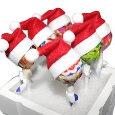 Mini 3 Inch Christmas Santa Gnome Hats - 6 Pack for DIY Holiday Crafts, Tree Decorations, Gift Wrapping & Party Favors