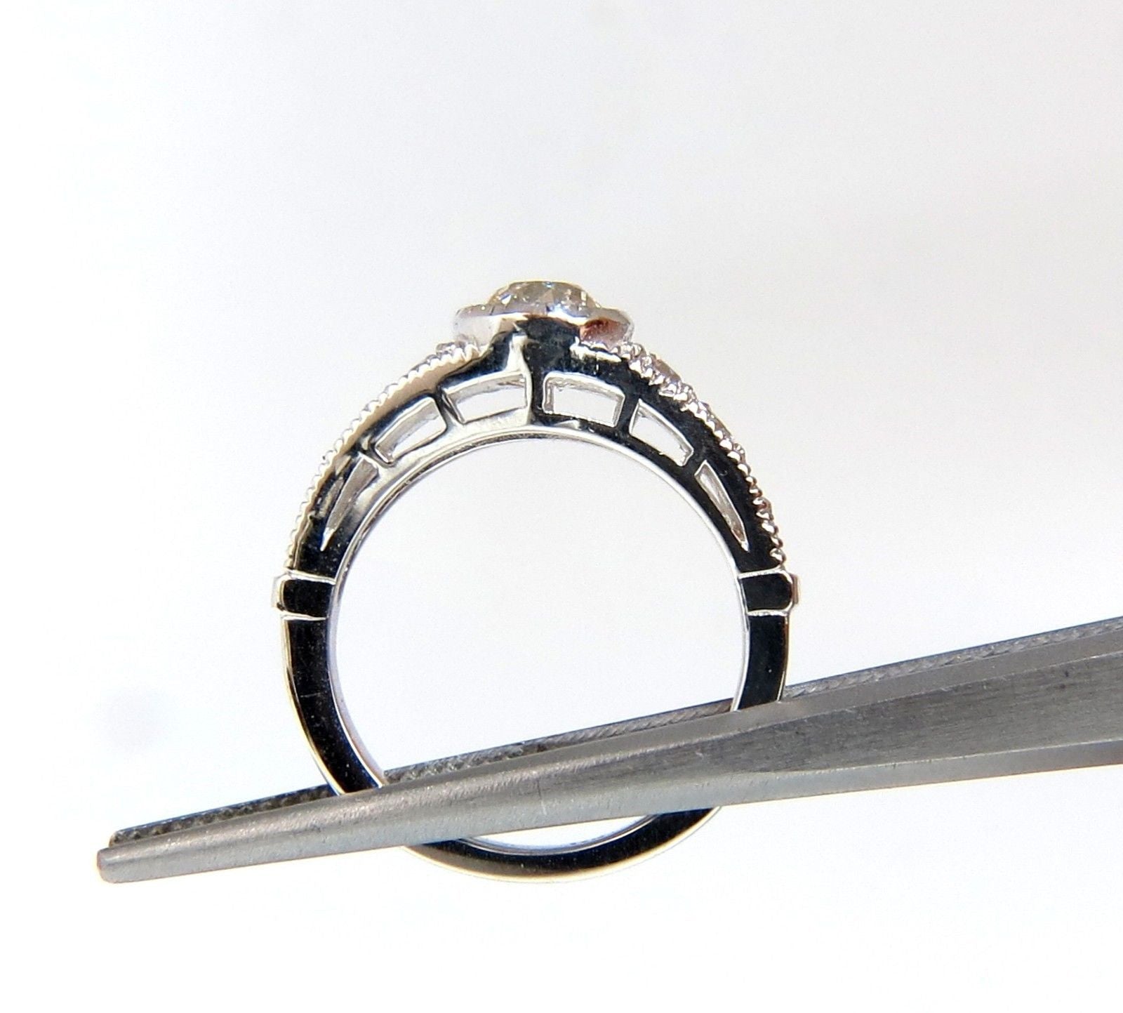 1.85CT Natural European Cut Flush Mount Diamond Ring in 14KT White Gold I/VS - Elegant Wedding Band & Anniversary Gift for Women
