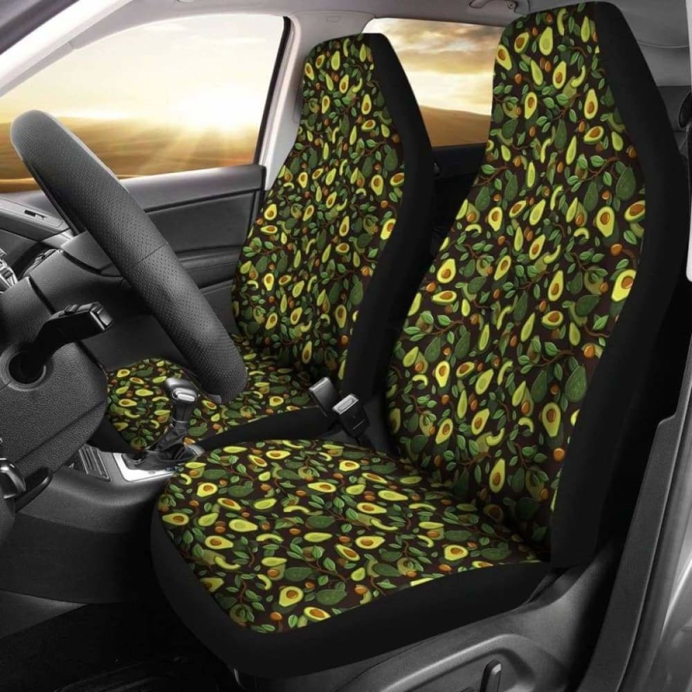 Soft Avocado Pattern Car Seat Covers - Universal Fit Seat Protectors for Cars & Trucks (174914) - Perfect for Road Trips, Daily Commutes & Protecting Leather Seats