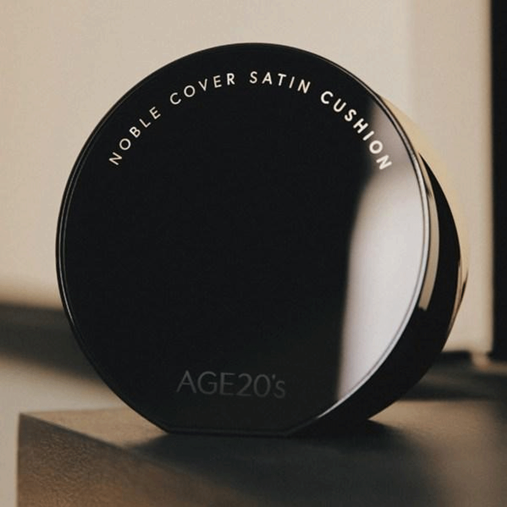 AGE20's Noble Cover Satin Cushion Foundation - Original 12g + Refill 12g | Long-Lasting Hydrating Makeup for Flawless Coverage | Perfect for Daily Wear & Special Occasions