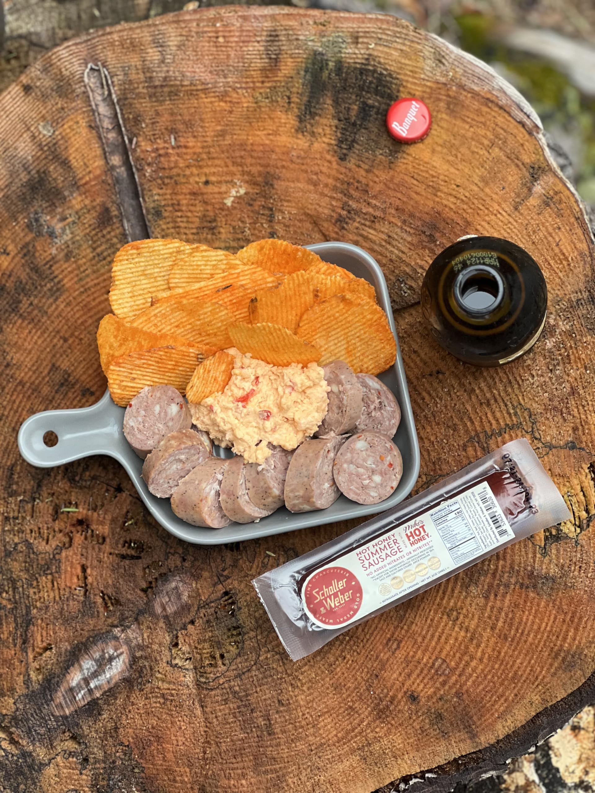 Schaller & Weber Mikes Hot Honey Summer Sausage - Gluten Free, Ready to Eat, 100% Natural Meat Snack - 6 Ounce (Pack of 2) - Perfect for Picnics, Camping & On-the-Go Snacking