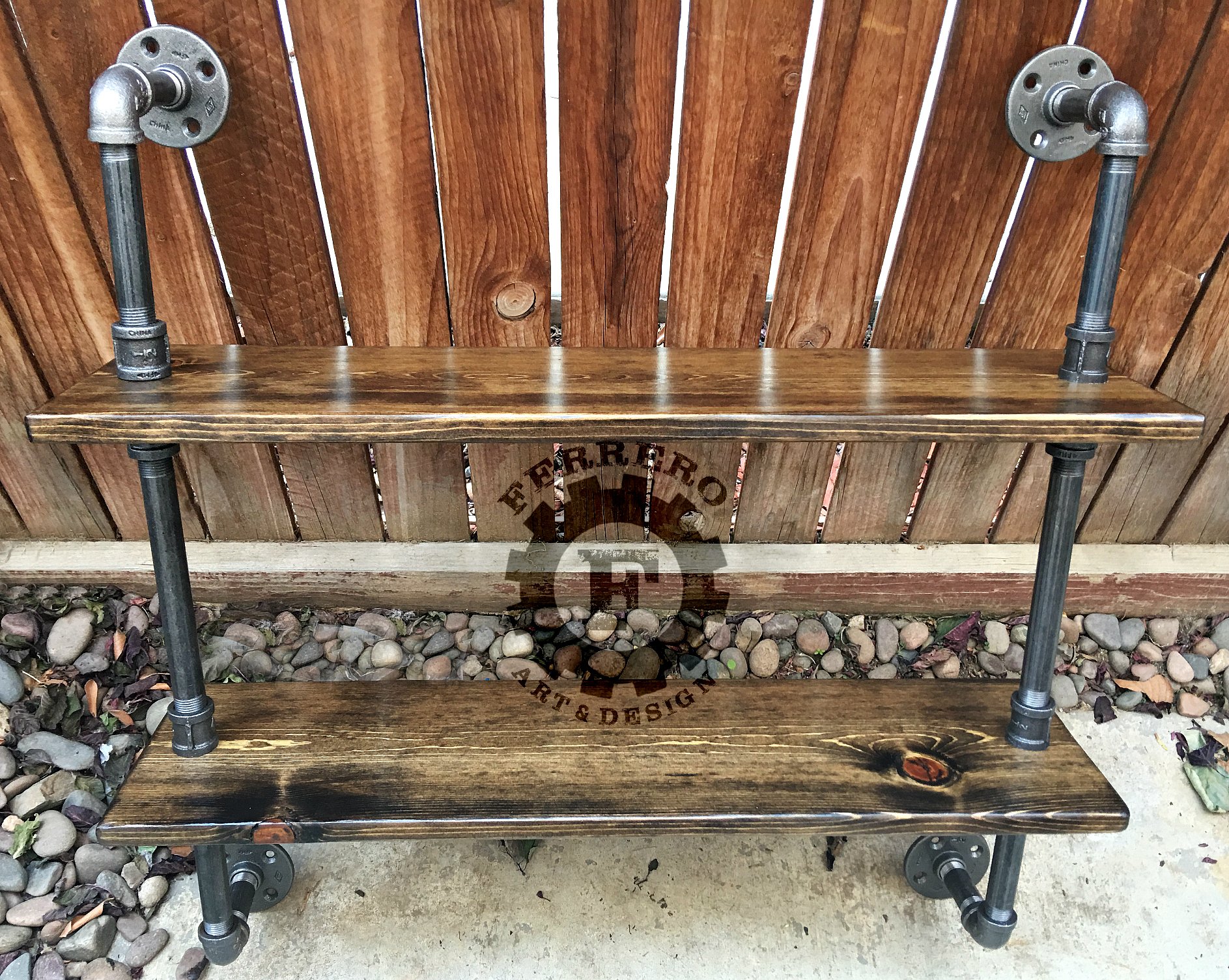 Industrial Wall Shelf - Steampunk Display Shelf for Store & Boutique Decor | Rustic Metal Shelving for Home, Office & Retail Spaces