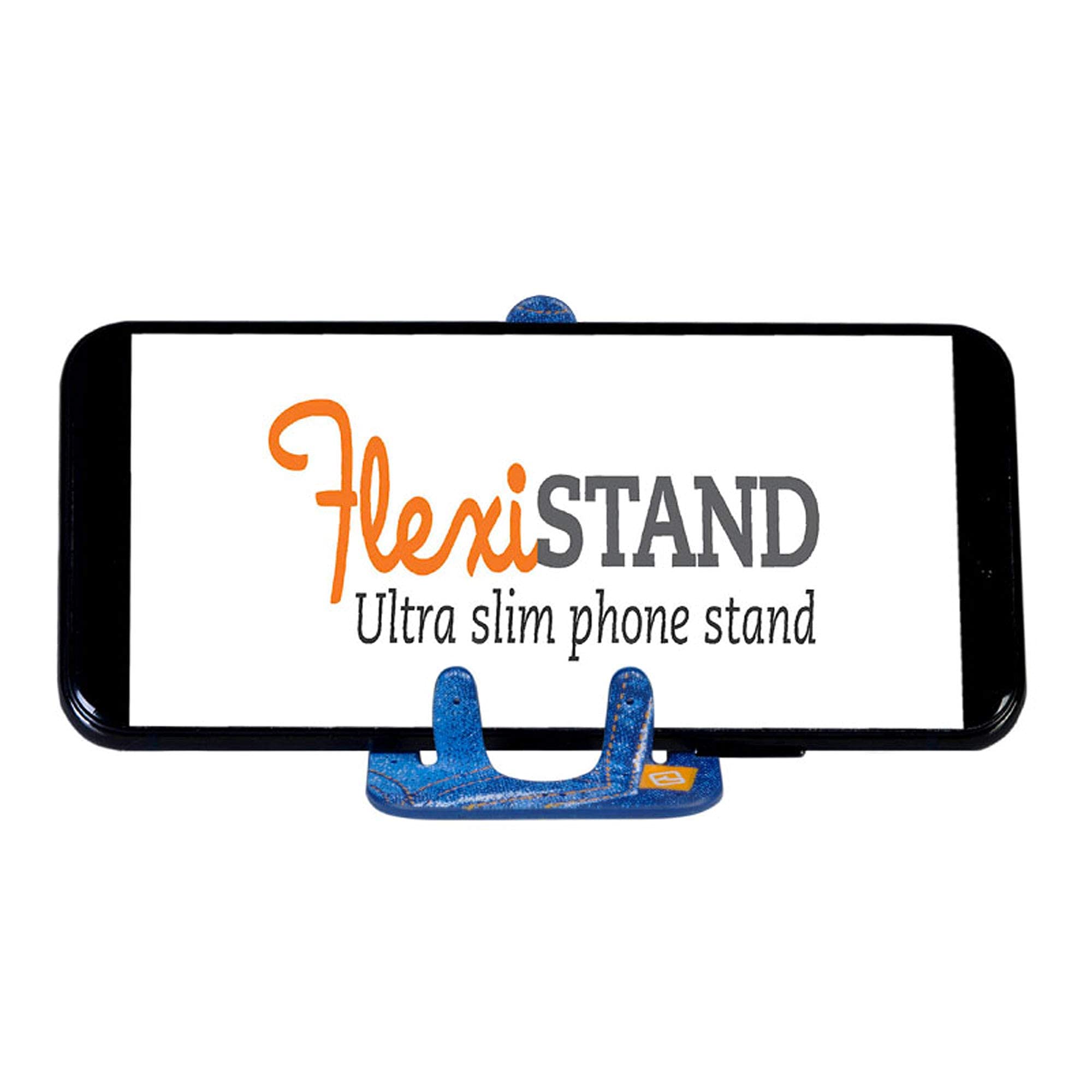 Flexible Adjustable Phone Stand Holder for iPhone Samsung Android - Portable Mobile Desk Office Stand with 360° Rotation, Travel-Friendly Dock (Blue Jeans) - Perfect for Work, Study, Video Calls & Hands-Free Viewing
