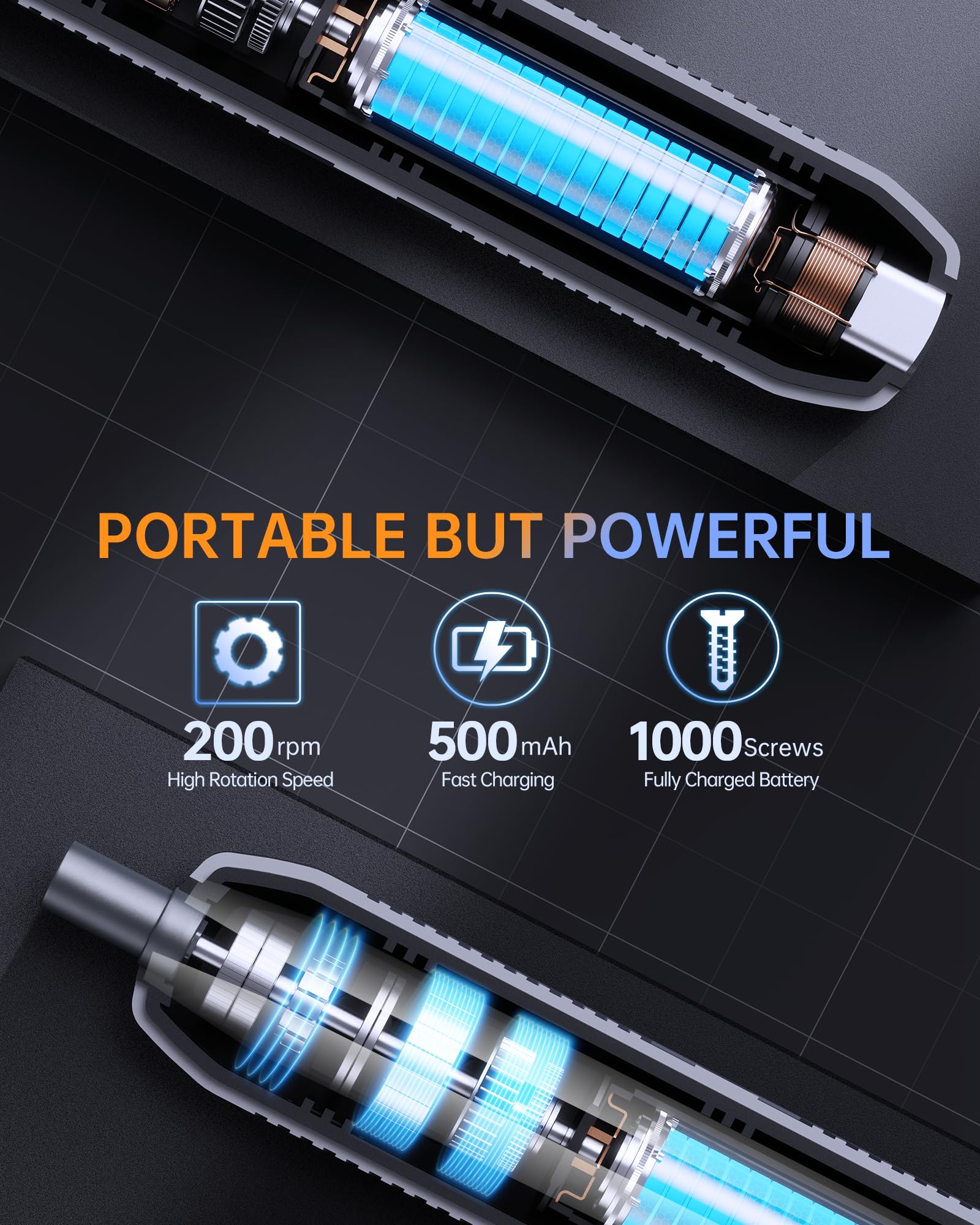 **181-in-1 Electric Screwdriver Kit with 162 Magnetic Bits & 3 Torque Settings – 3.7V Cordless Power Screwdriver for Phone, Camera, Laptop, Watch Repair – Perfect for DIY, Electronics, and Home Maintenance**