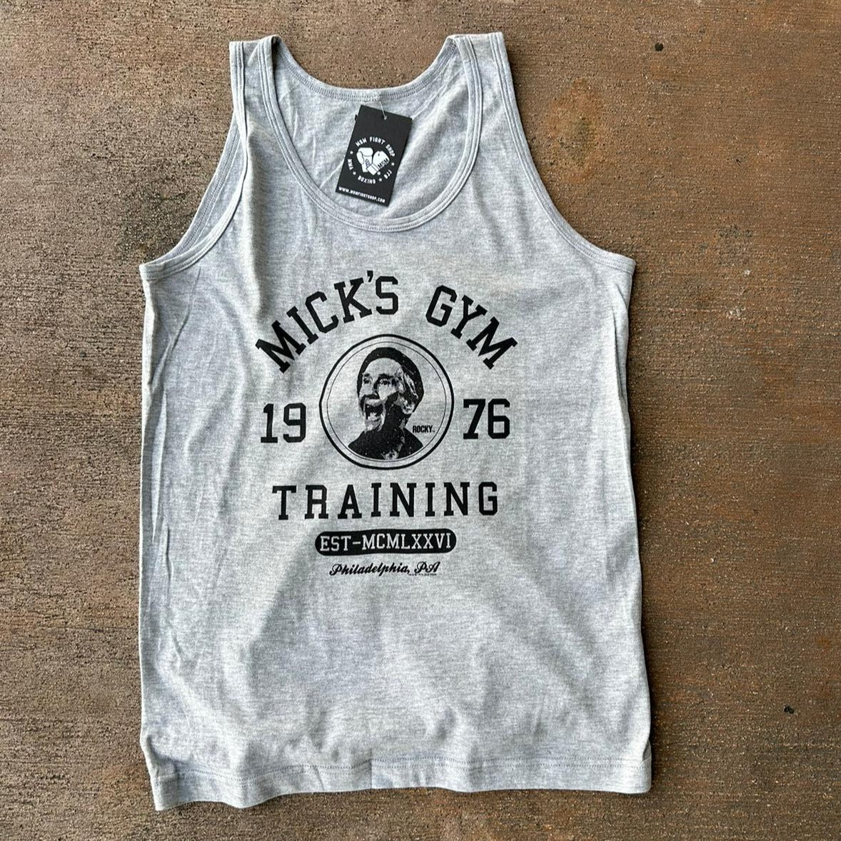 Rocky Tank Top for Men - Breathable Workout Shirt for Gym Training - Grey/Black - Perfect for Weightlifting, Running & Fitness