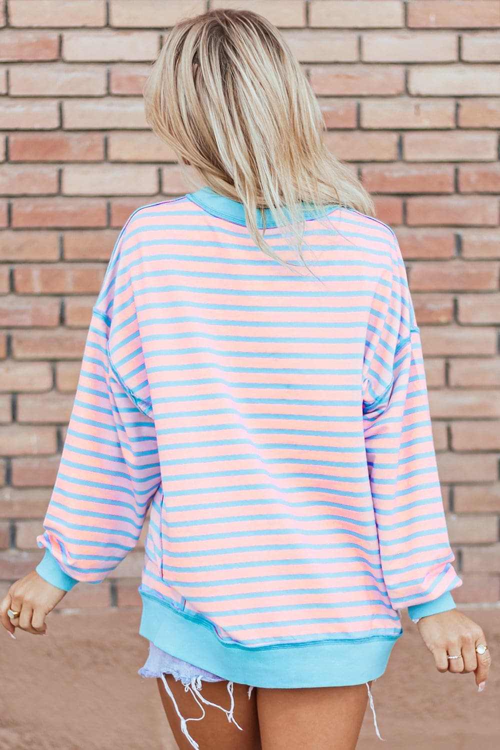 Fashionable Striped High-Low Pullover Sweater for Women | Trendy Casual Wear for Fall & Winter | Perfect for Outings, Dates, and Office