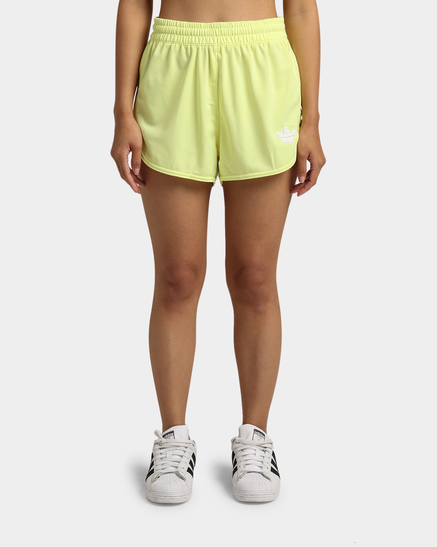 Adidas Women's Originals Shorts Lime Green - Comfortable Athletic Shorts for Running, Yoga & Casual Wear | Perfect for Gym, Workout & Summer Outfits