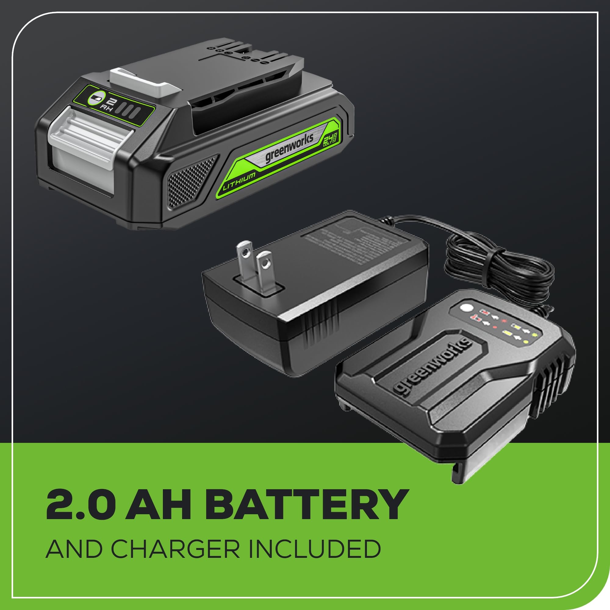 Greenworks 24V Cordless Oscillating Multi-Tool Kit with 6-Speed Control - 2.0Ah Battery, 2A Fast Charger & 13 Accessories for Cutting, Sanding, Scraping, Nailing - Perfect for DIY Home Improvement, Woodworking, and Renovation Projects