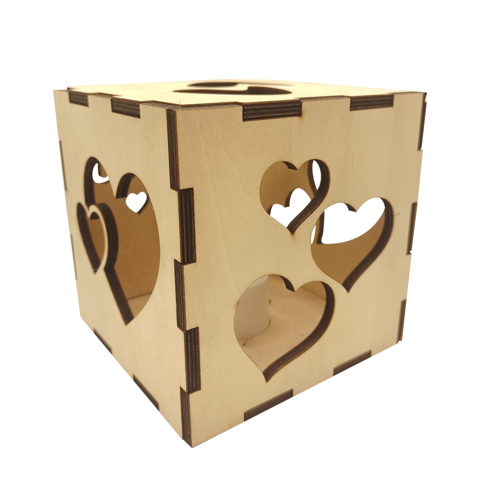 Wooden Candle Holder with Projection - Romantic Valentine's Day Gift, Home Decor for Desktop, Bedroom, and Wedding Decorations - Creates Cozy Ambiance for Date Nights & Special Occasions
