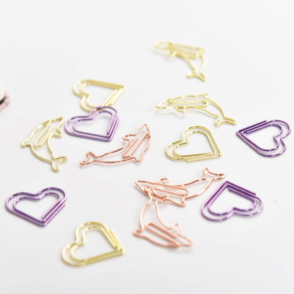 NUOBESTY 20pcs Mini Paper Clips - Stainless Steel Cat & Musical Note Shaped Bookmarks, Colorful Cartoon Page Holders for Books, Folders & Office Use - Perfect for Students, Teachers & Organizers