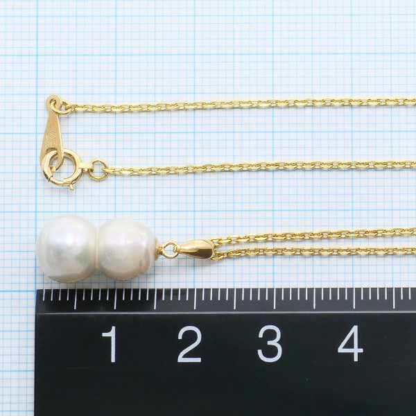 18K Yellow Gold Pearl Necklace for Women - Elegant Bridal Jewelry & Wedding Gift - Perfect for Anniversaries, Prom, and Special Occasions