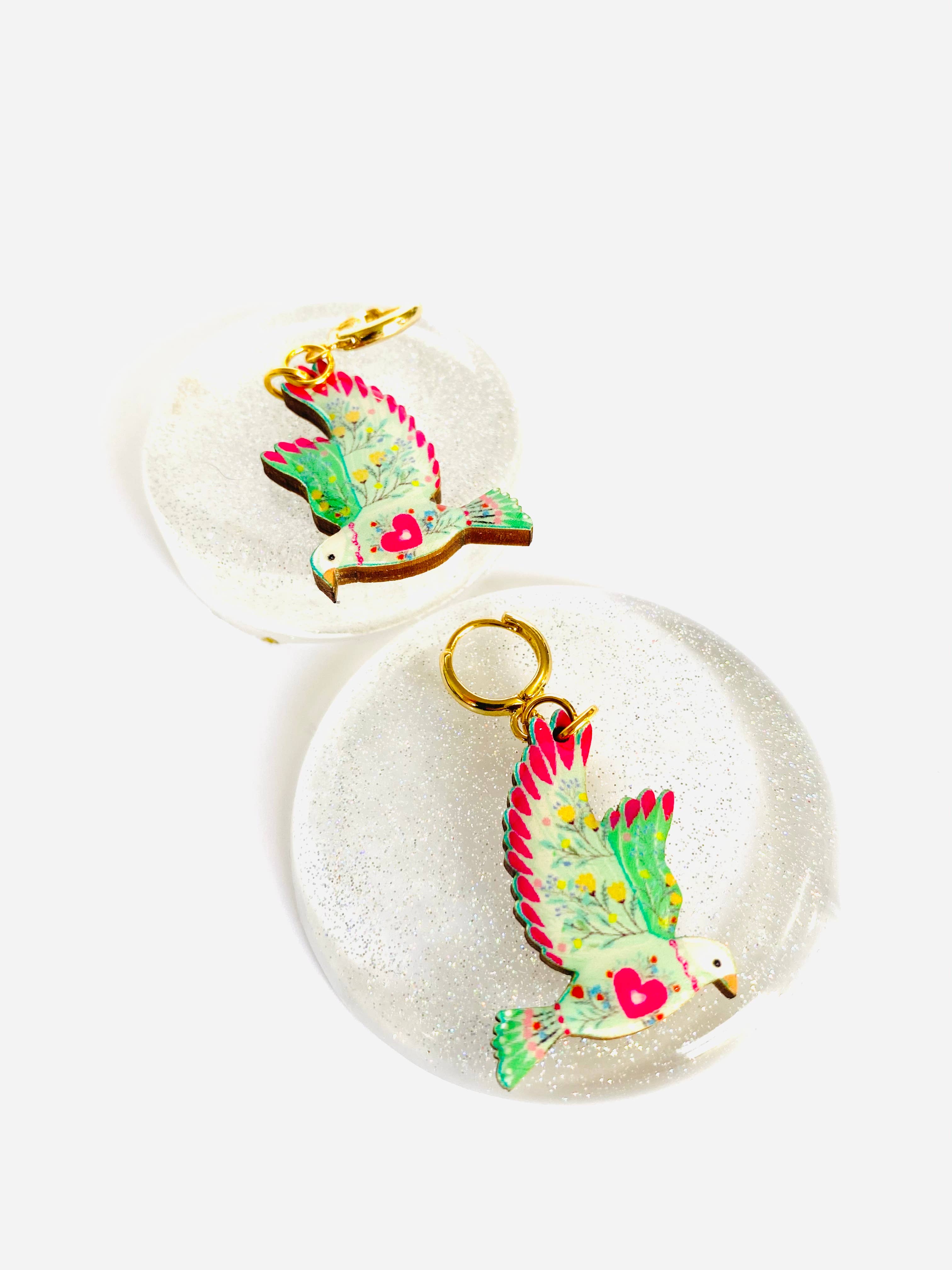 Elegant Bird in Flight Earrings by Rosie Rose Parker - Sterling Silver Dangle Earrings for Women - Perfect Gift for Nature Lovers & Boho Jewelry Enthusiasts