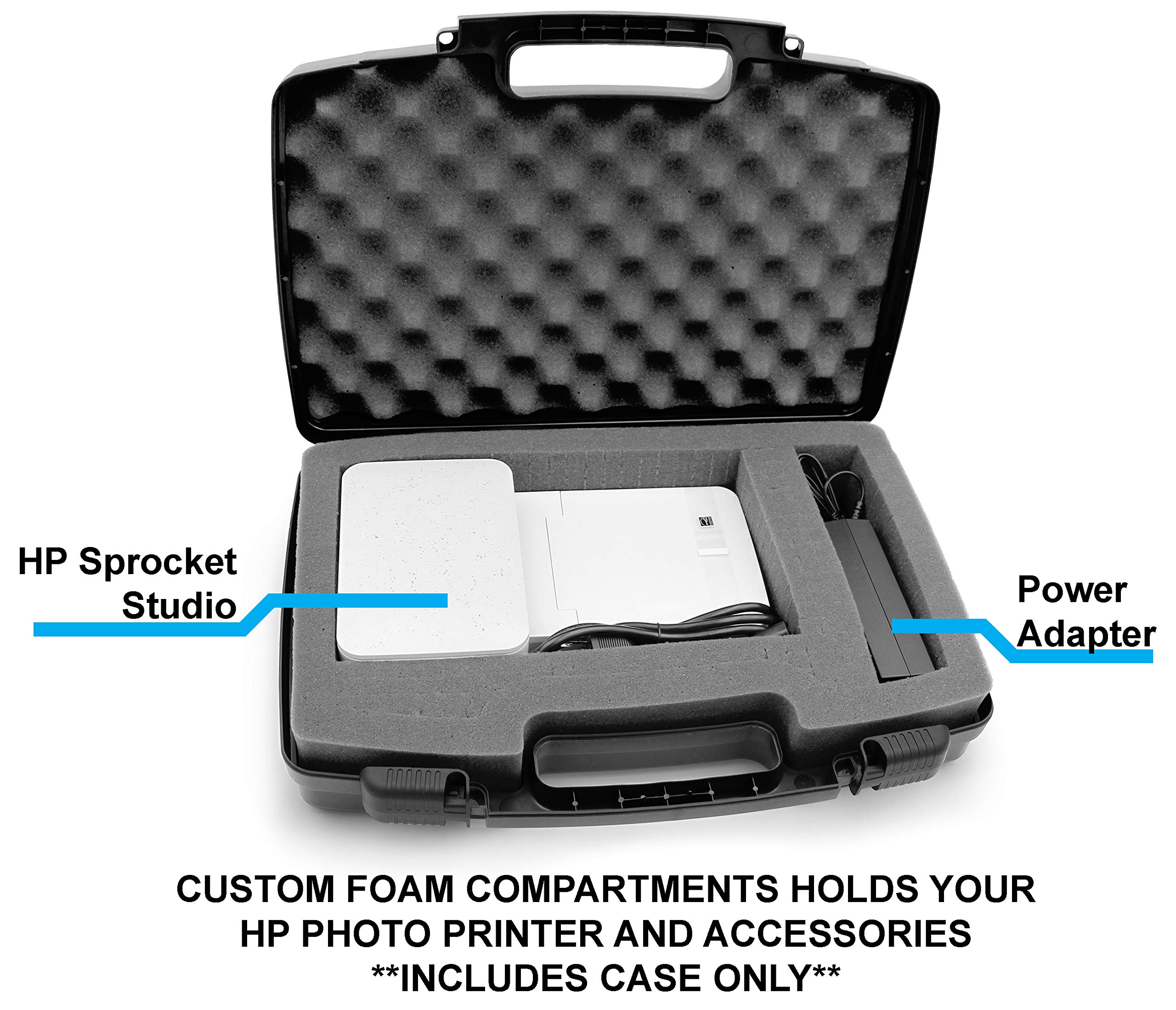 Casematix Travel Case for HP Sprocket Studio Photo Printer & Accessories | Protective Storage Pouch | Perfect for Travel, Home & Office Use