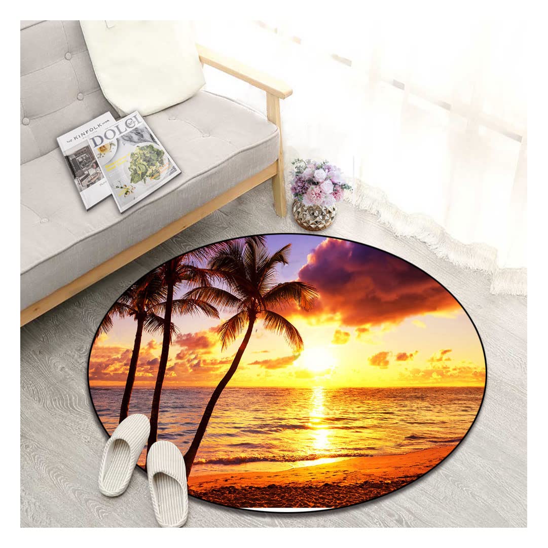 Non-Slip Round Area Rug 59