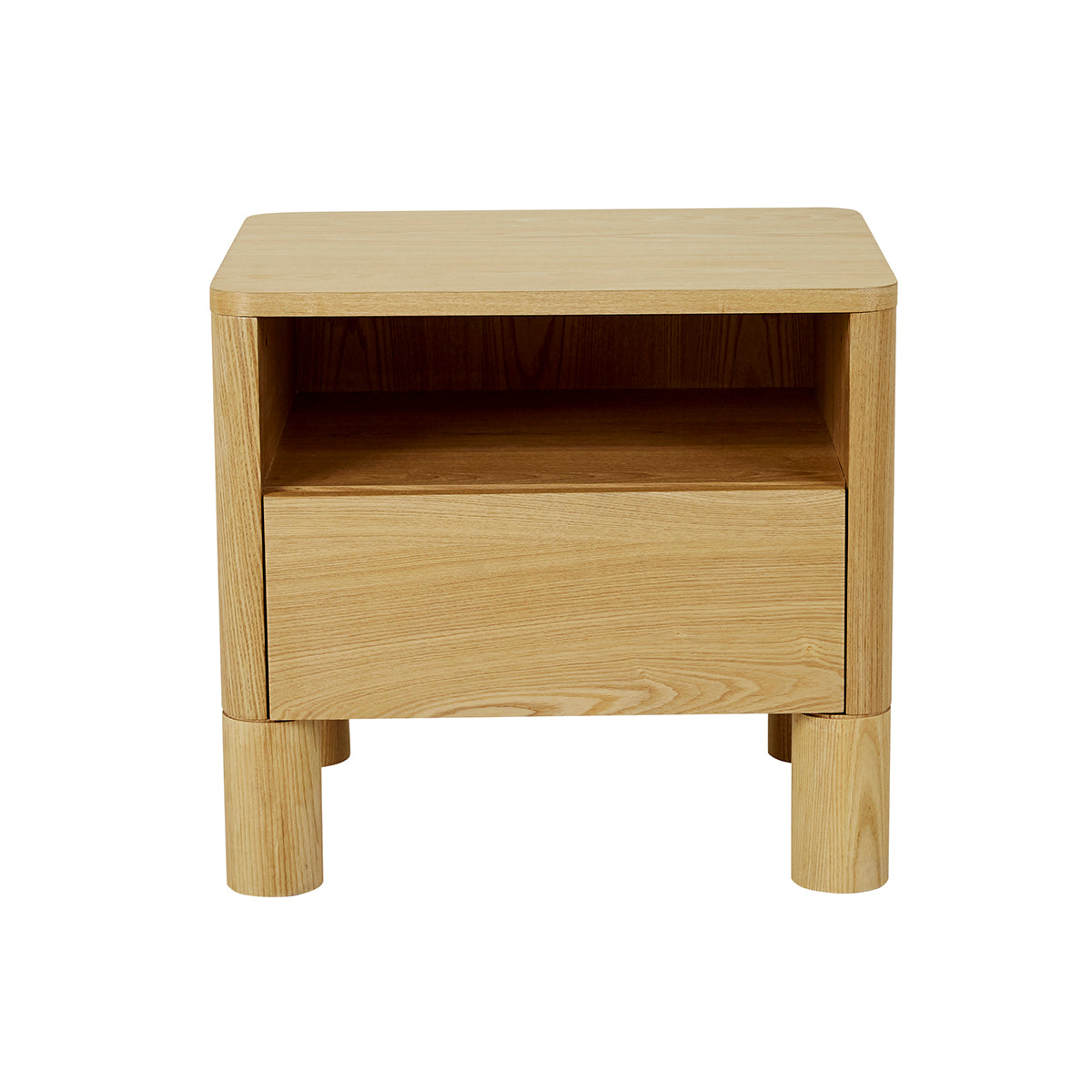 Modern Open Bedside Table - Minimalist Nightstand with Storage Shelf for Bedroom, Living Room & Office - Perfect for Small Spaces, Books, Alarm Clock & Decor