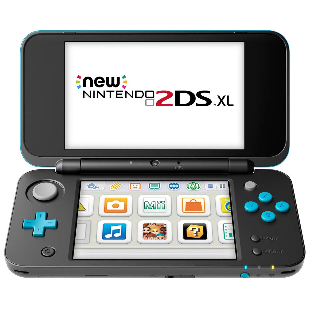 Nintendo New 2DS XL Handheld Gaming Console - Black/Turquoise (2DS) | Portable Game System for Kids & Adults | Perfect for Travel, Commuting & Home Entertainment