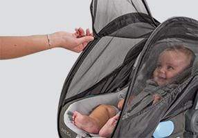 UPPAbaby Cabana Infant Car Seat Shade - UV Protection Sun Canopy for Baby Stroller & Car Seat - Perfect for Outdoor Walks, Beach Trips, and Travel