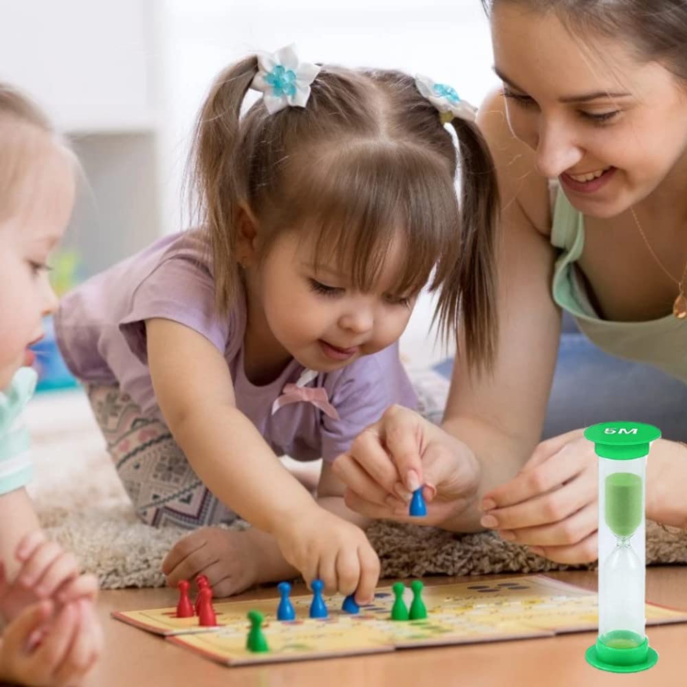 Colorful 6-Pack Sand Timer for Kids - Fun & Easy Visual Learning Tool - Perfect for Classroom, Games, and Time Management Activities