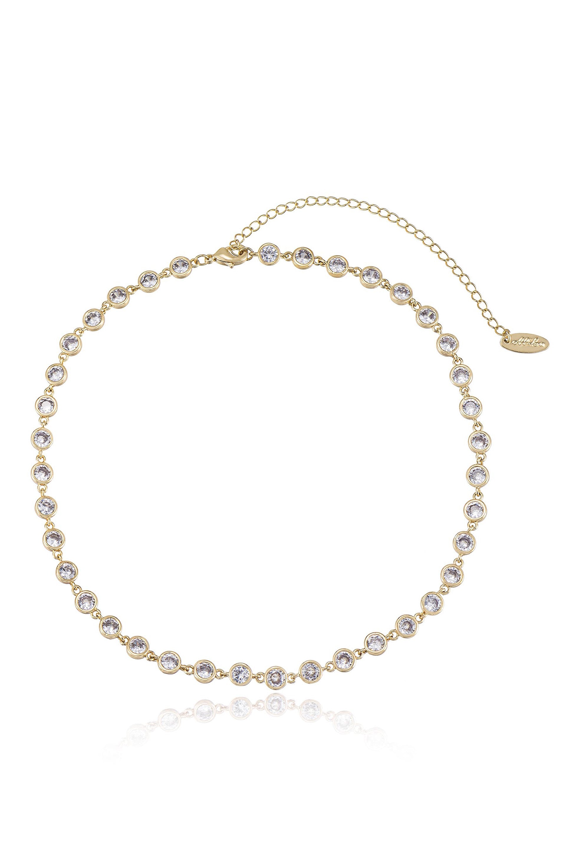 Elegant Crystal Disc & Link Necklace for Women | Trendy Layered Chain Jewelry for Daily Wear & Special Occasions