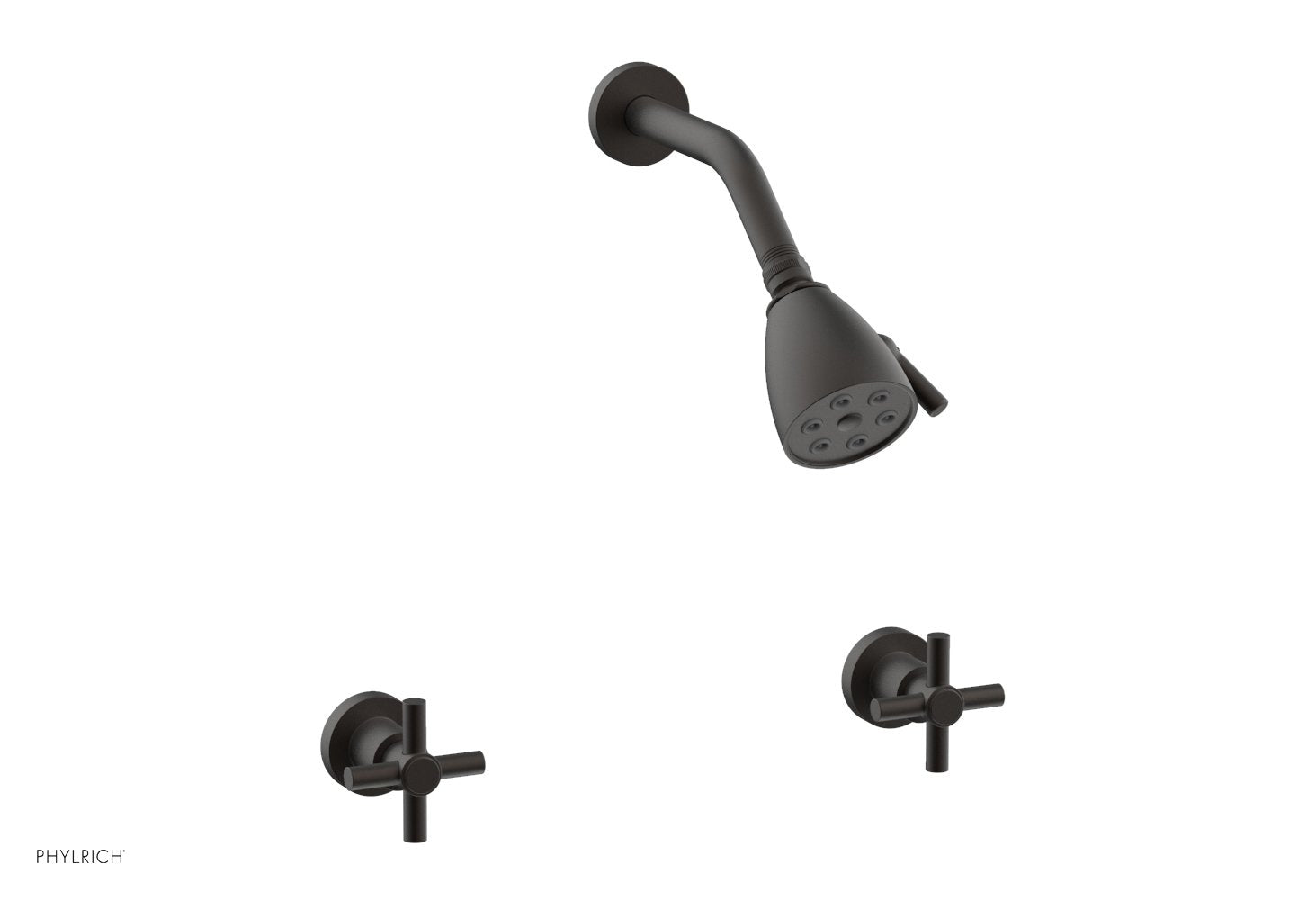 Premium Two Handle Shower Faucet Set with Tubular Cross Handles - D3134 Model for Bathroom & Shower Renovation | Durable Brass Construction, Easy Installation, Modern Water Control Design