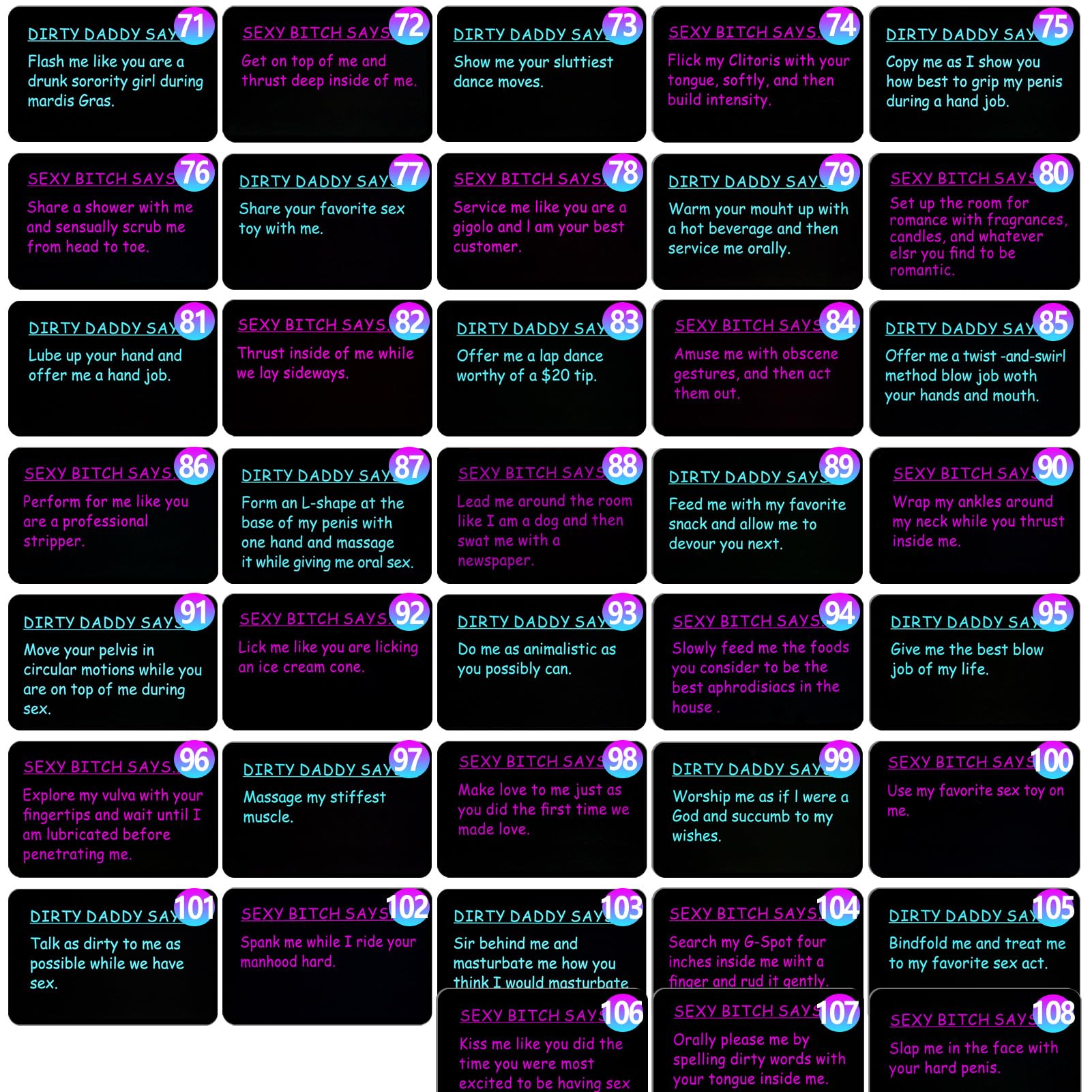 Intimate Couples Card Game - Bedroom Command Sex Deck for Adventurous Lovers | Naughty Party Game & Erotic Playing Cards | Perfect for Date Nights, Anniversaries & Spicing Up Relationships