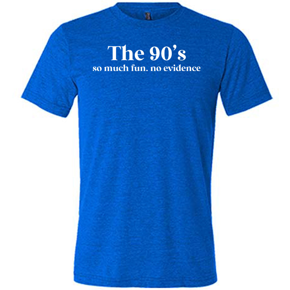 Vintage 90s No Evidence Fun Graphic T-Shirt - Unisex Retro Tee for Men & Women - Perfect for Casual Wear, Parties, and Nostalgic Fashion