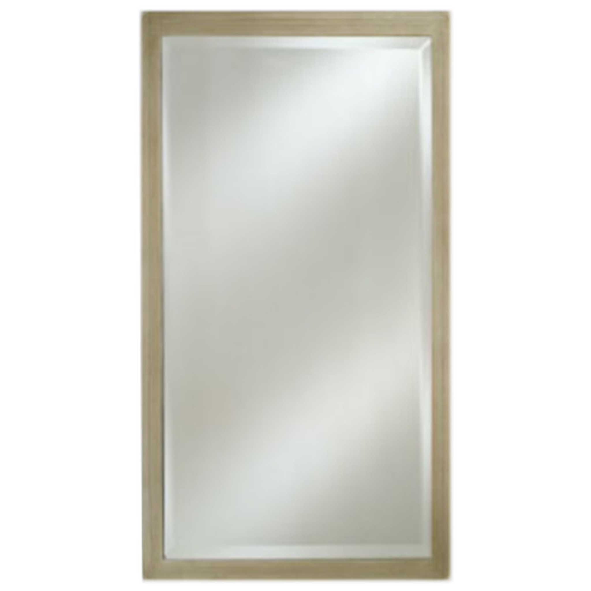 Afina Estate 20x30 Inch Brushed Silver Wood Framed Beveled Mirror - Elegant Wall Decor for Living Room, Bedroom, or Bathroom