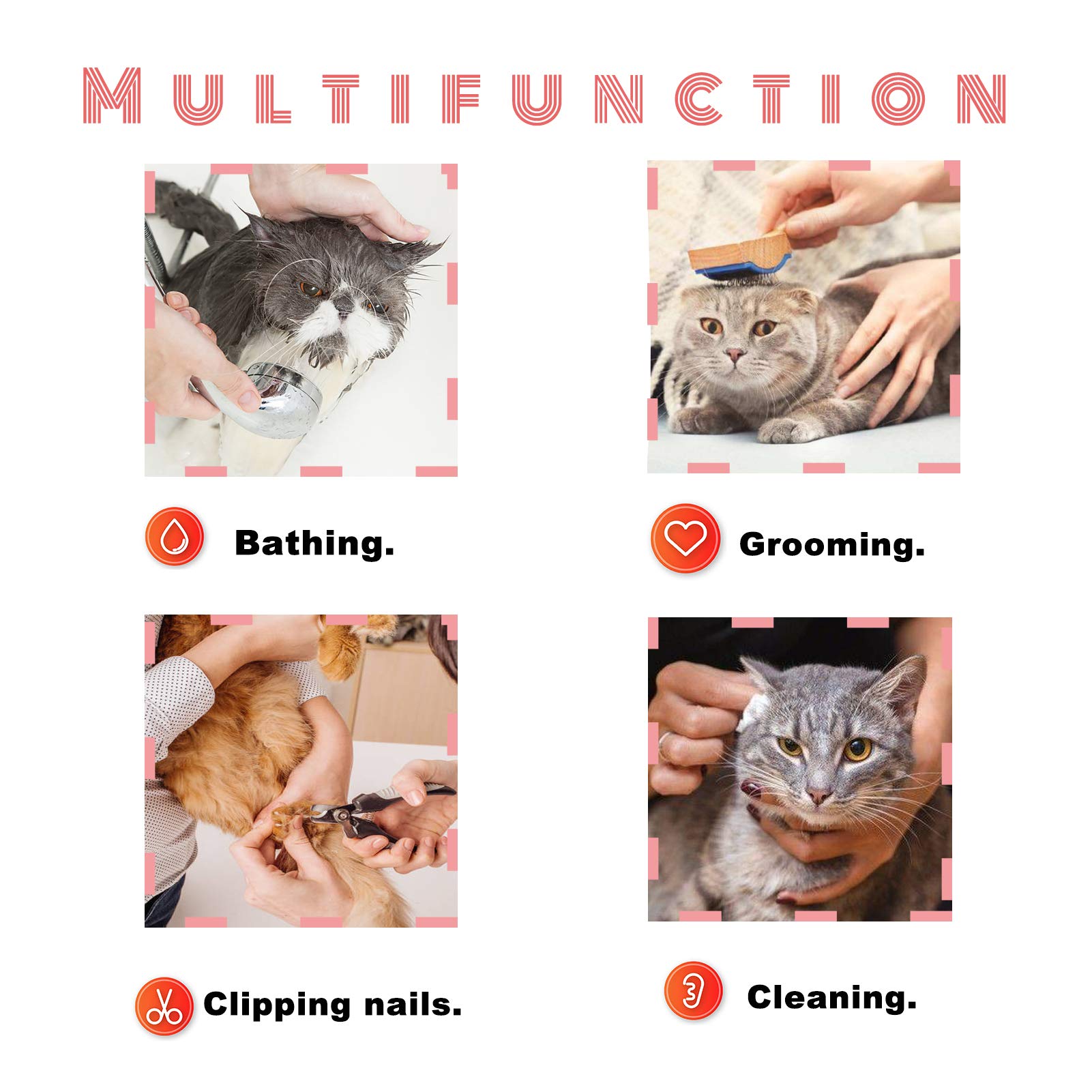 Breathable Mesh Cat Muzzle - Soft Mouth Guard for Biting Prevention, Chewing Control & Safe Grooming (Medium, Black) | Perfect for Vet Visits, Nail Trimming & Travel