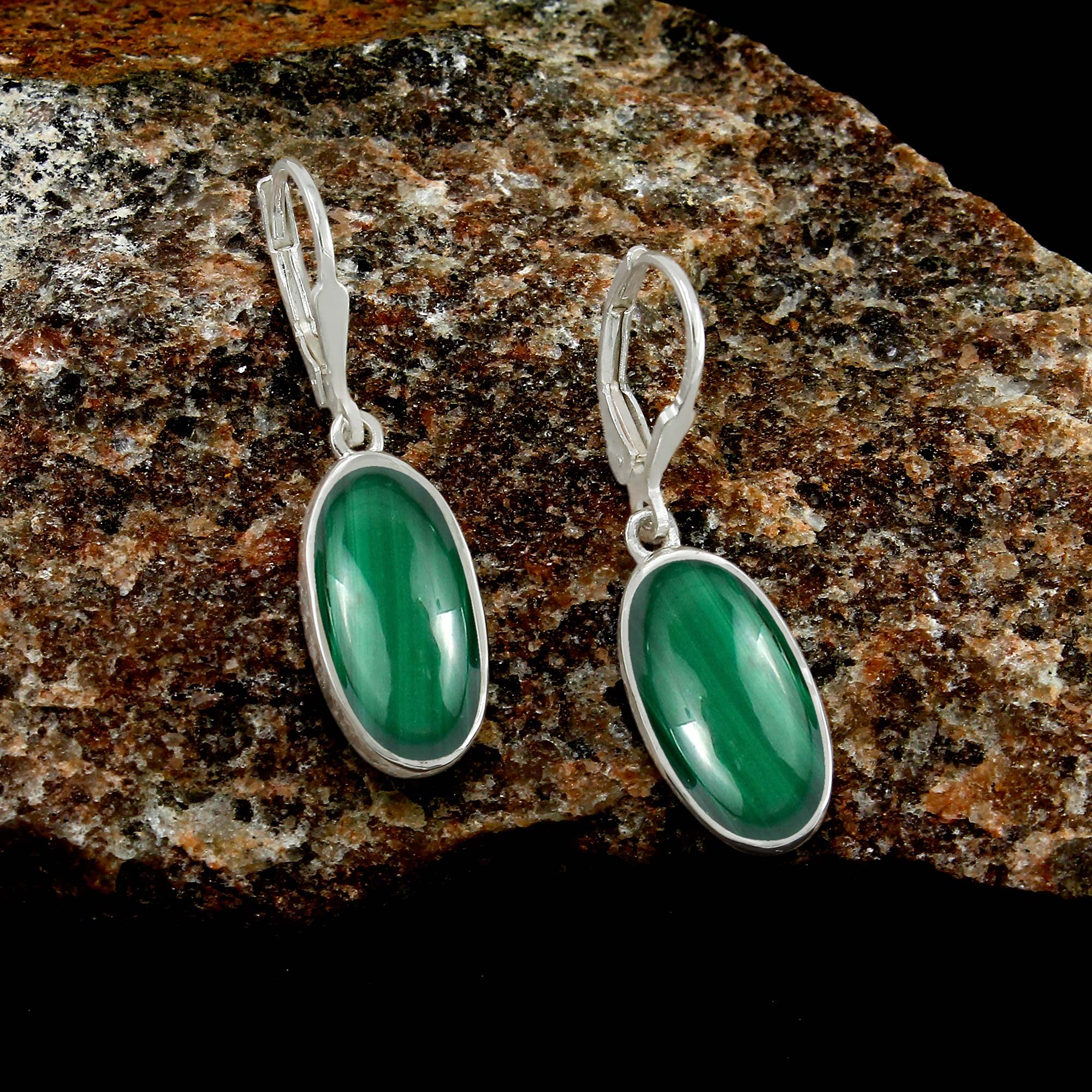 TISHAVI Natural Oval Gemstone Dangle Drop Earrings - 925 Sterling Silver Birthstone Jewelry for Women - Handmade Leverback Earrings for Mom, Wife, Sister - Perfect for Weddings, Anniversaries & Gift Giving