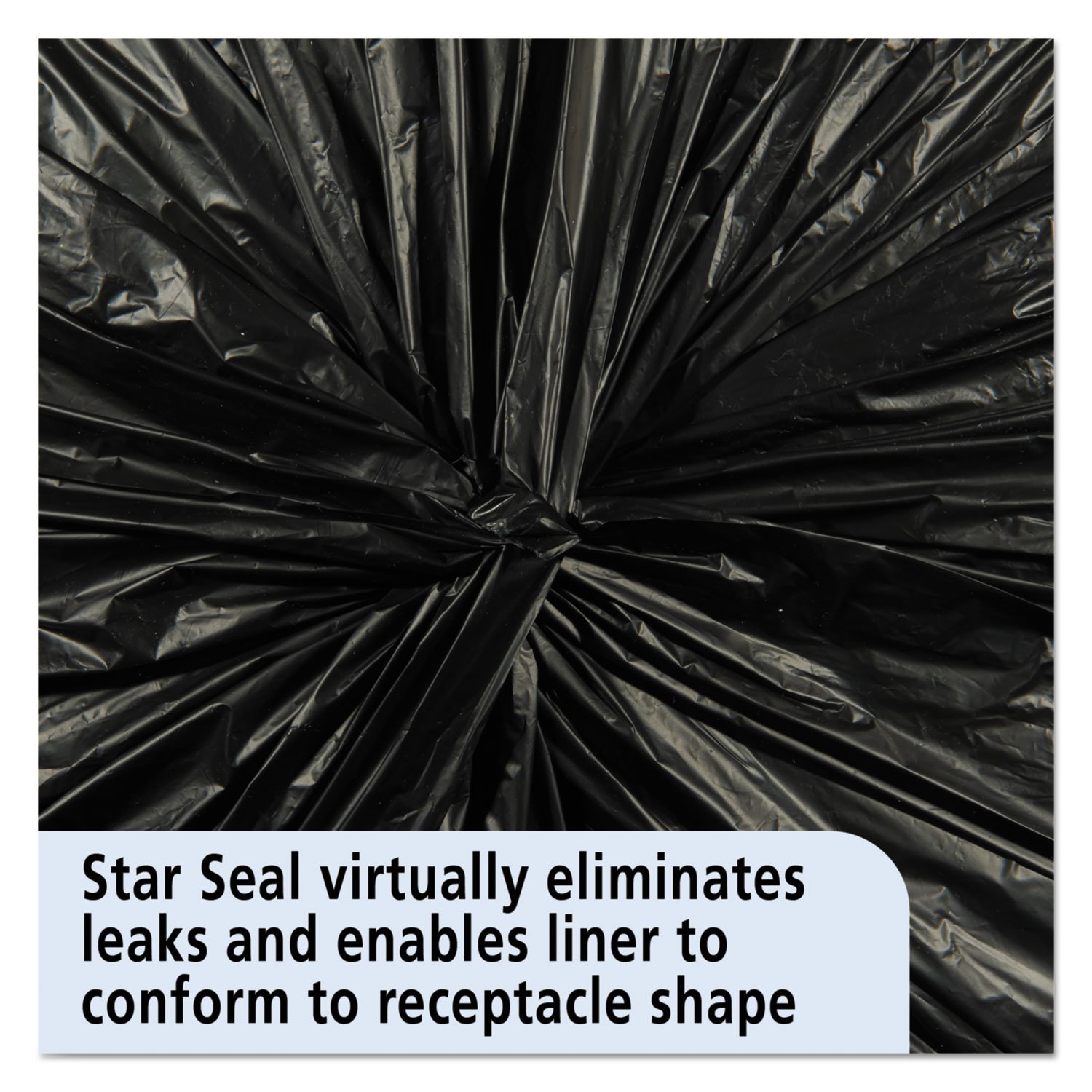 Stout T4048B15 100% Recycled Plastic Trash Bags 40-45 Gallon 1.5 Mil Thick 40x48 Inches Brown/Black - 100 Count - Heavy Duty for Home, Office & Outdoor Waste Disposal