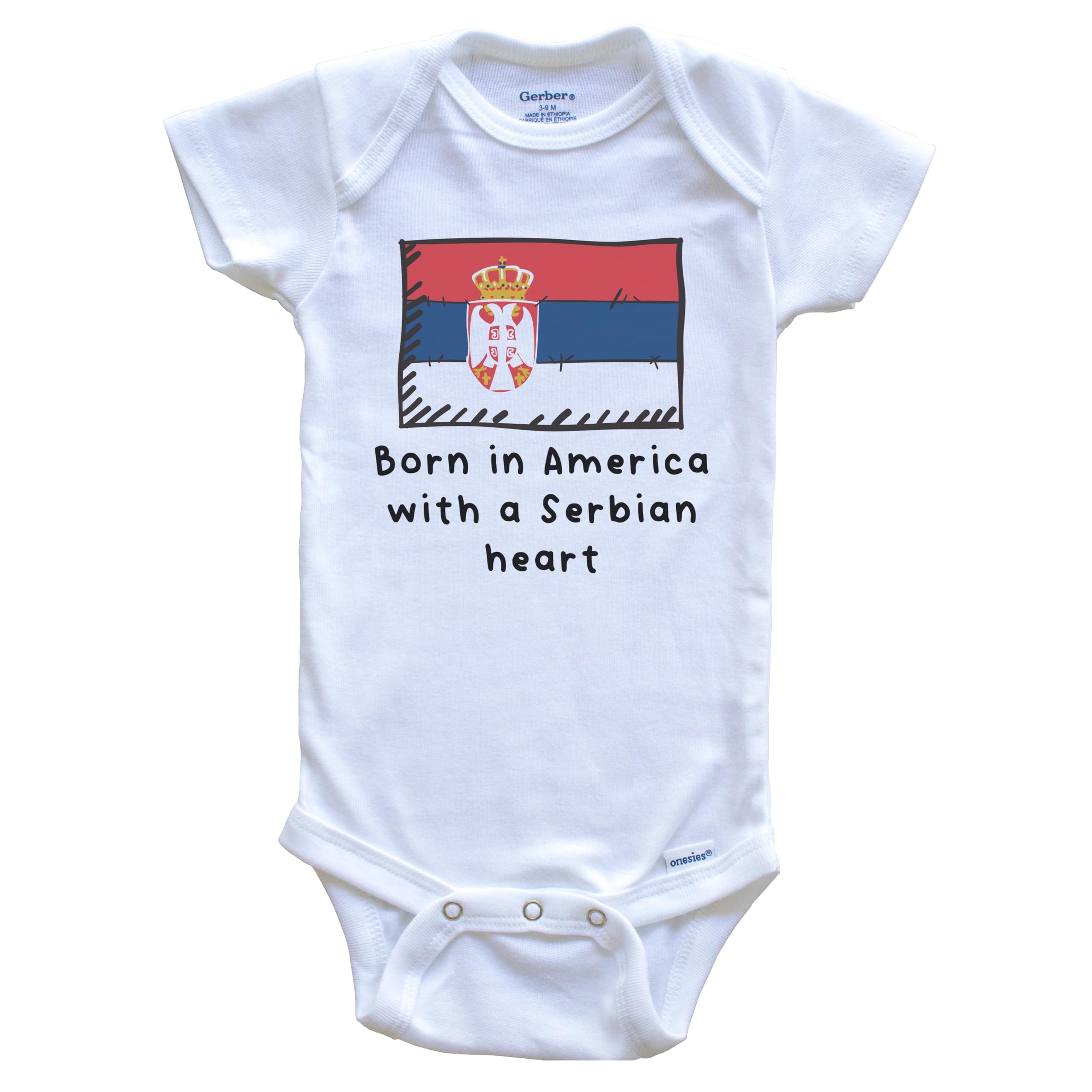 Serbia Flag Baby Bodysuit - Cute One Piece Outfit for Infants & Toddlers | Perfect for National Holidays, Family Photos & Cultural Celebrations
