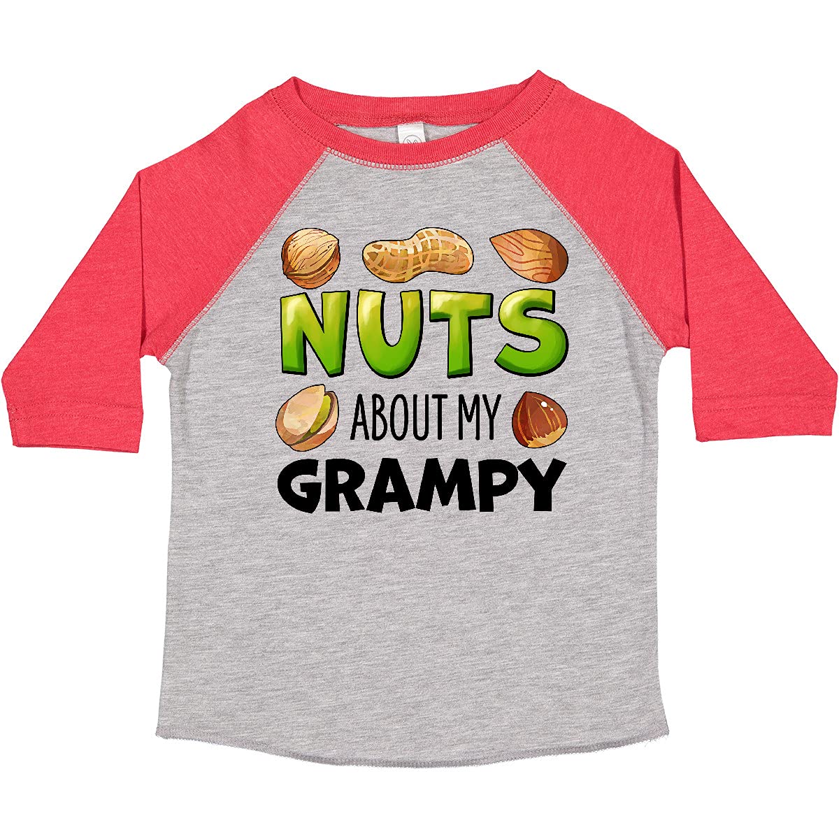Inktastic 'Nuts About My Grampy' Peanut Almond Pistachio Toddler T-Shirt - Cute Casual Outfit for Grandparents Day & Family Gatherings
