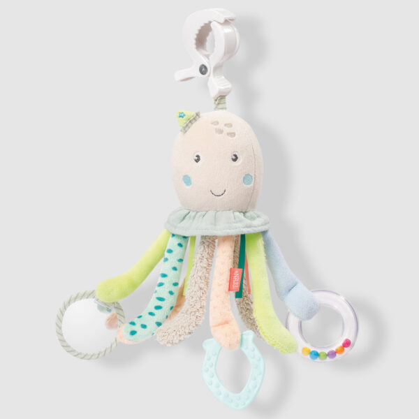 Fehn Sensory Activity Octopus Toy - Soft & Interactive Baby Toy for Early Learning & Development - Perfect for Playtime, Autism Therapy & Sensory Exploration