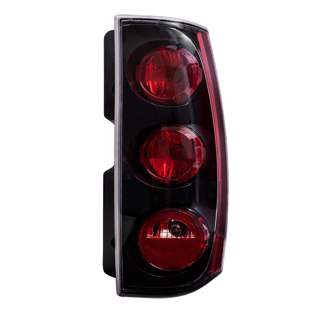 2007-2014 GMC Yukon Denali Replacement Tail Lights Set - Driver & Passenger Side with Black Bezels (Part #25975977, 25975978) | Durable LED Brake Lights for Enhanced Safety & Style | Perfect for Night Driving & Off-Road Adventures