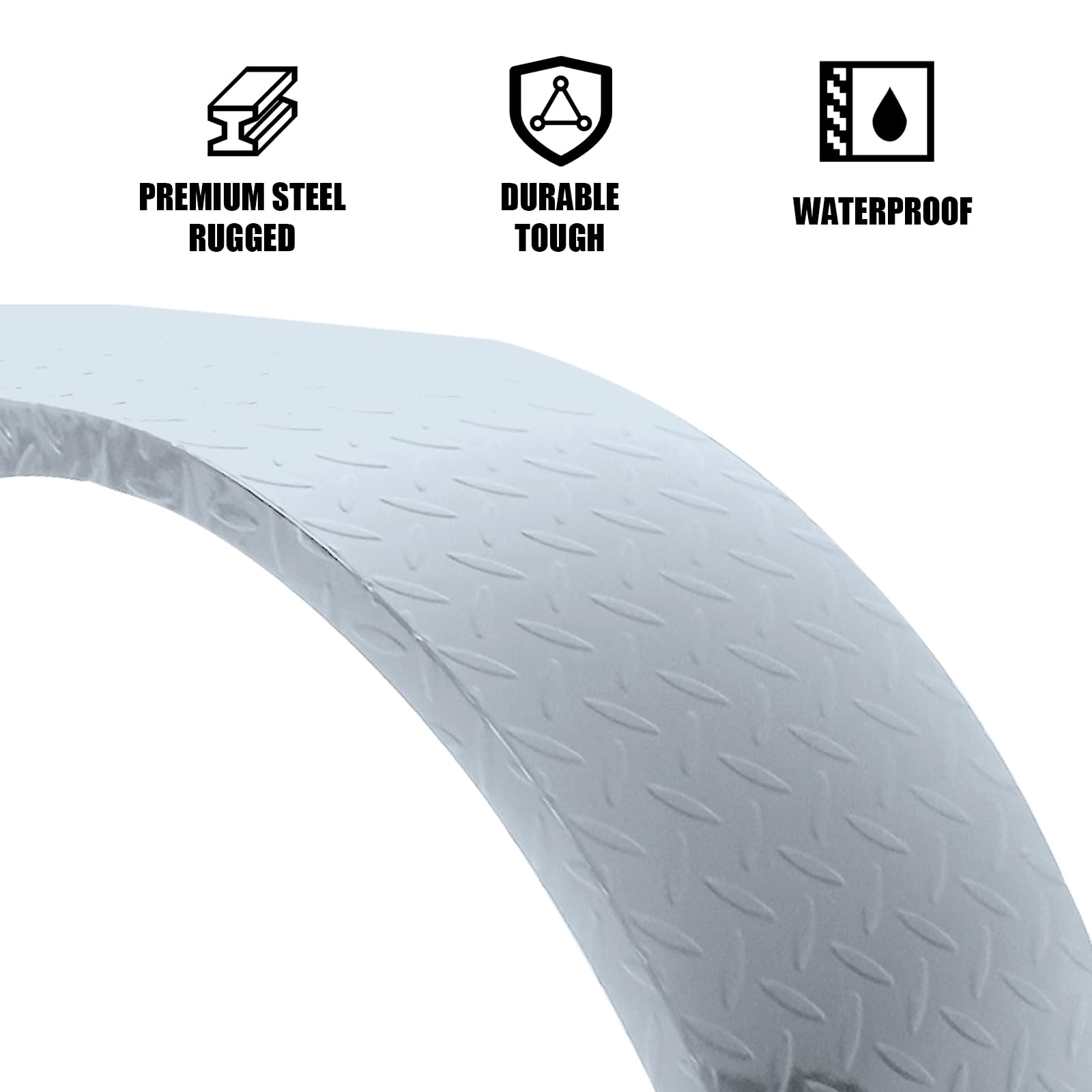 GARVEE 2Pcs Heavy Duty Steel Trailer Fenders - 66 x 9.1 x 20 Inch Tandem Round Double Axle Fenders for 13-15 Inch Wheels (Grey) - Perfect for Utility Trailers, Boat Trailers & RV Trailers