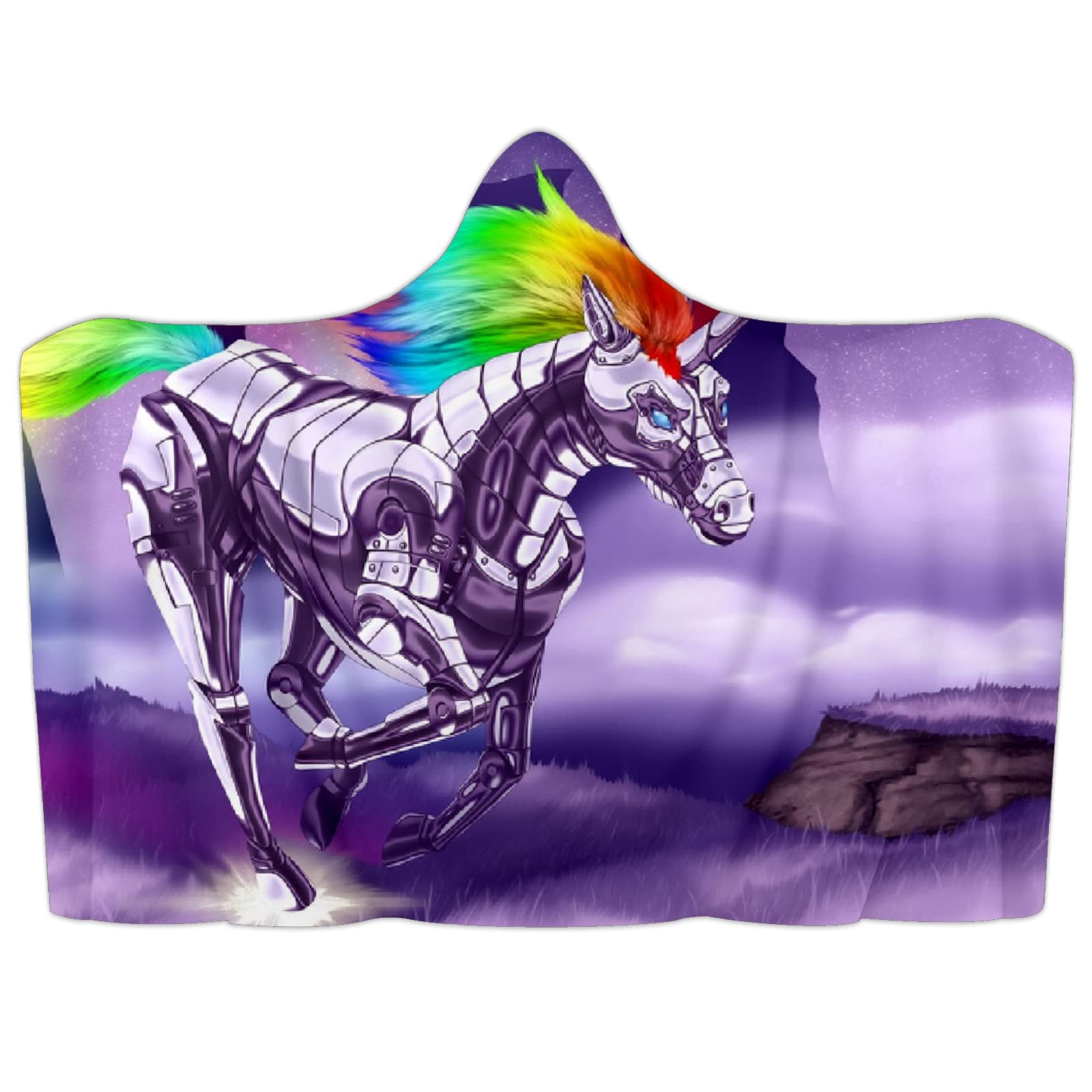 Soft Unicorn Hooded Blanket for Kids - Cozy Fleece Wearable Blanket for Girls & Boys - Perfect for Bedtime, Lounging & Movie Nights